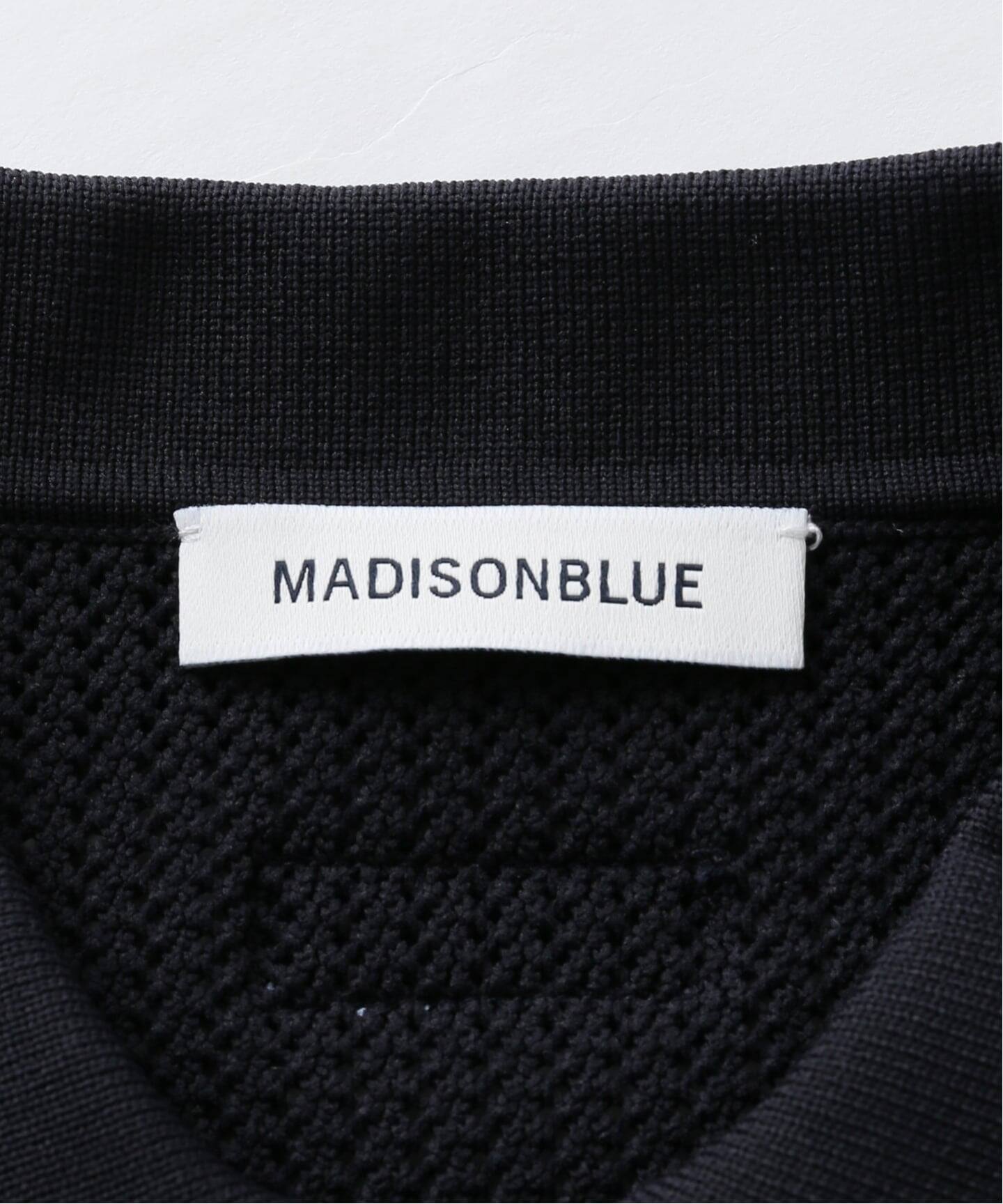 マディソンブルー ポロネック ニット セーター 長袖 01 黒 ブラック MADISONBLUE(マディソンブルー)のヴィンテージ風クルーネックニット