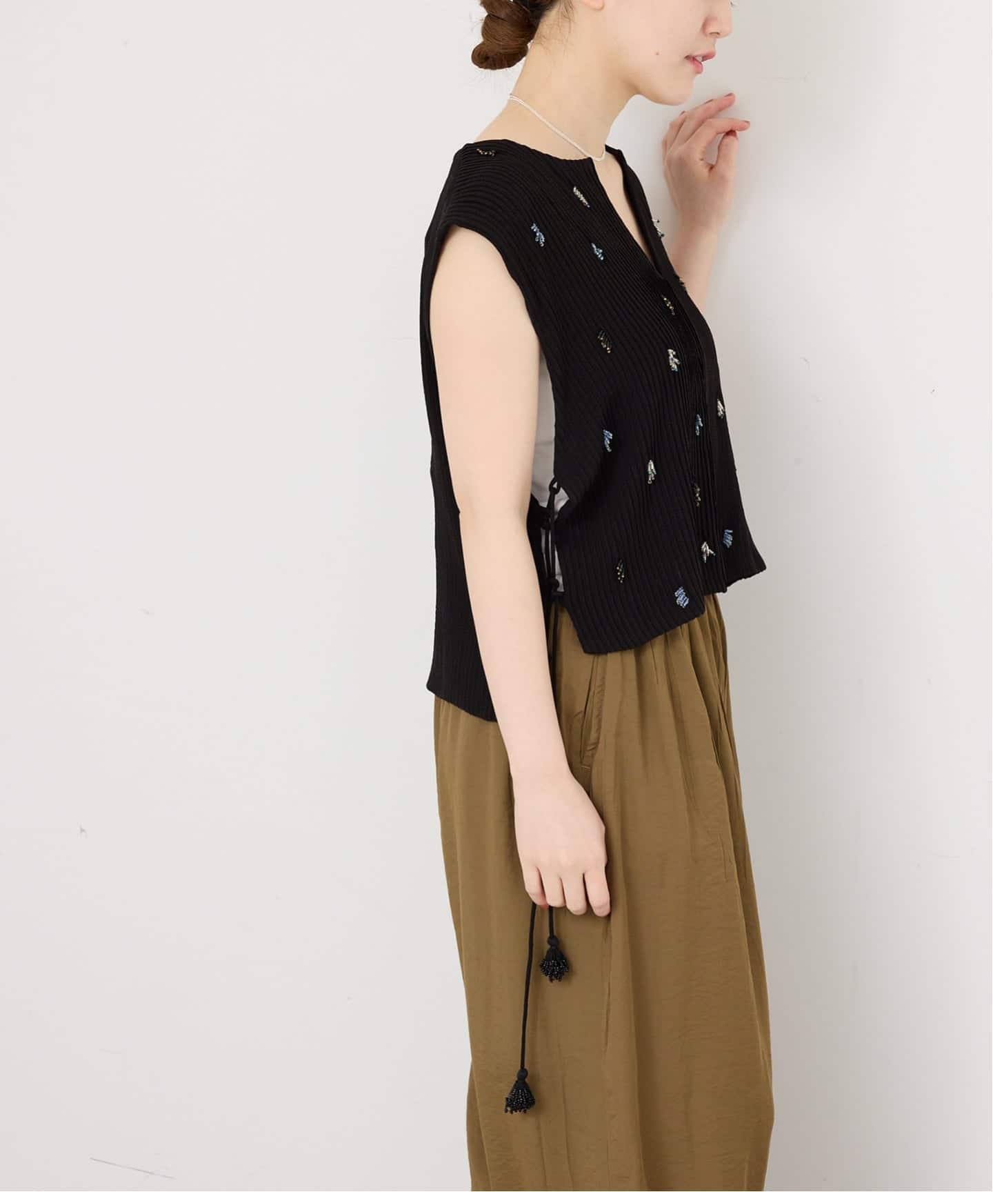 venit/ヴェニット PIN TUCK EMBROIDERY ニット VEG5623A（ニット