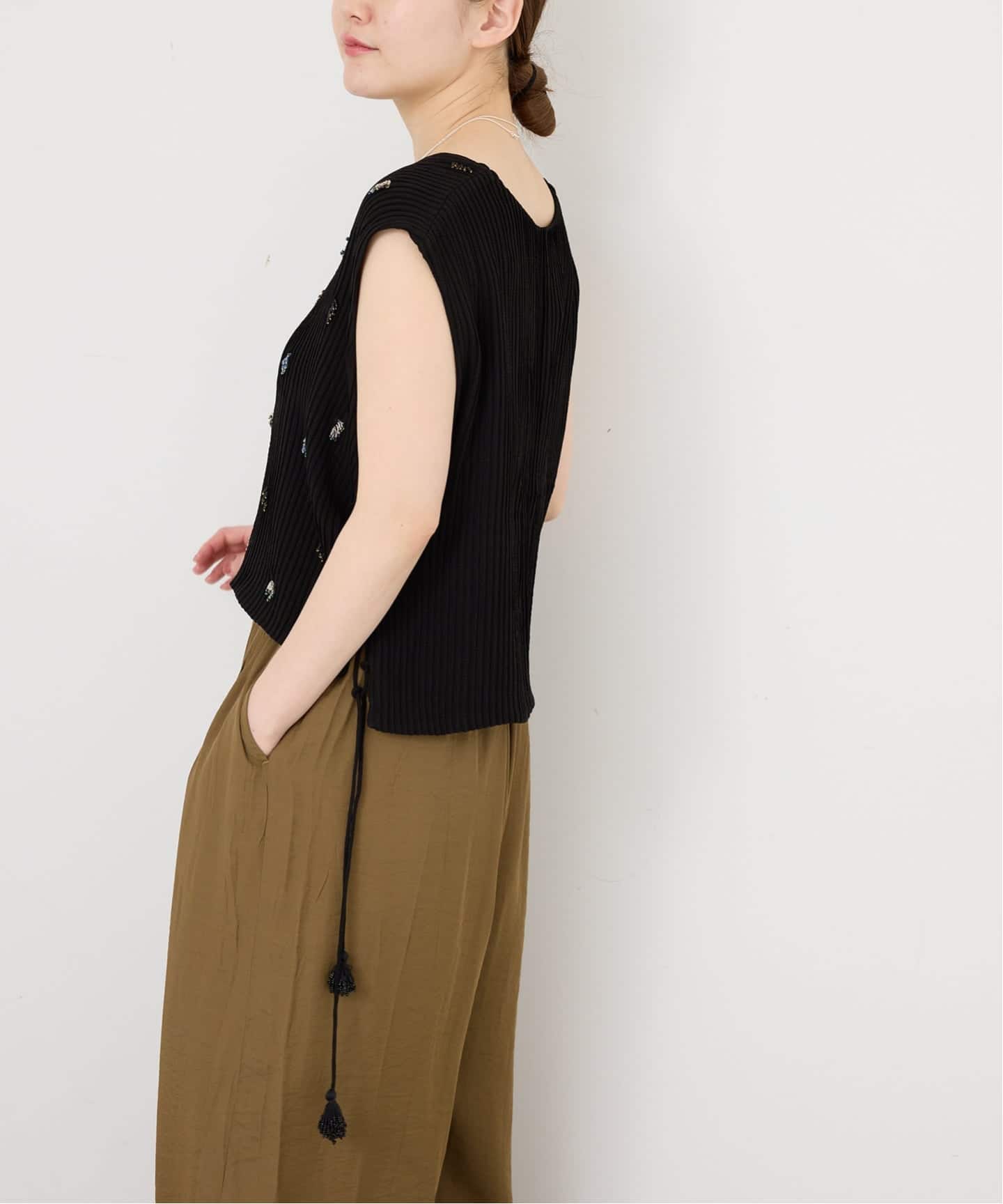 venit/ヴェニット PIN TUCK EMBROIDERY ニット VEG5623A（ニット