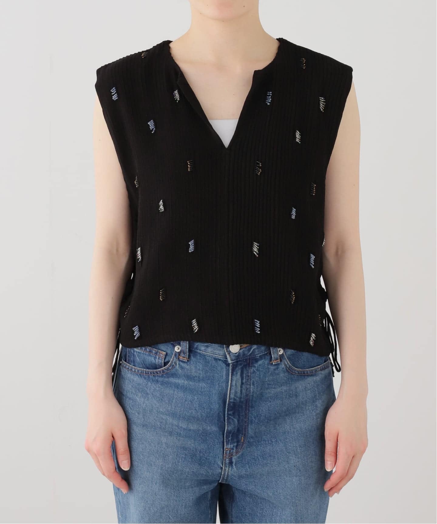 venit/ヴェニット PIN TUCK EMBROIDERY ニット VEG5623A（ニット