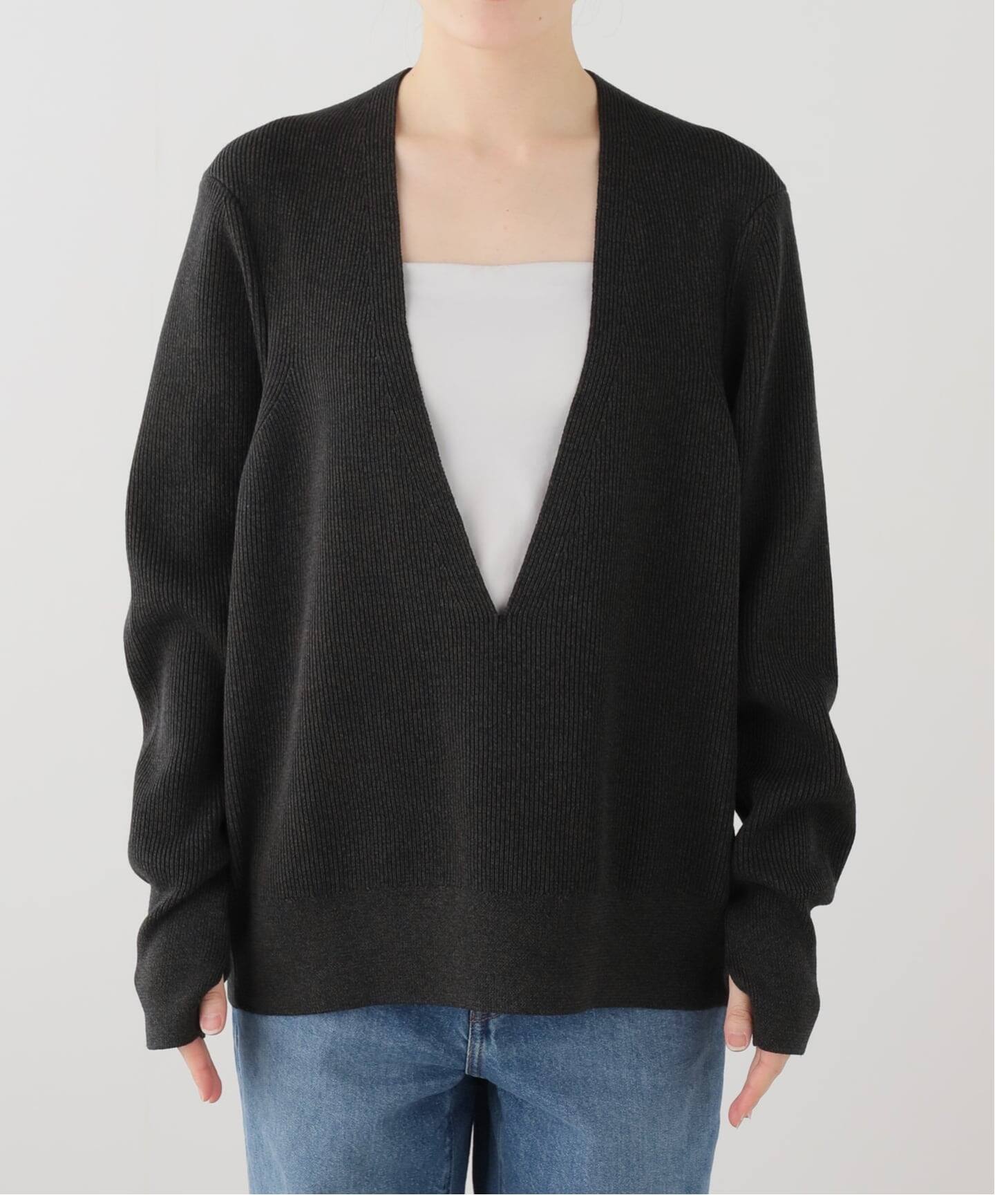 PURLAM/プラム AZE Deep-Vneck L/S PO プルオーバー PU126-MPO 05
