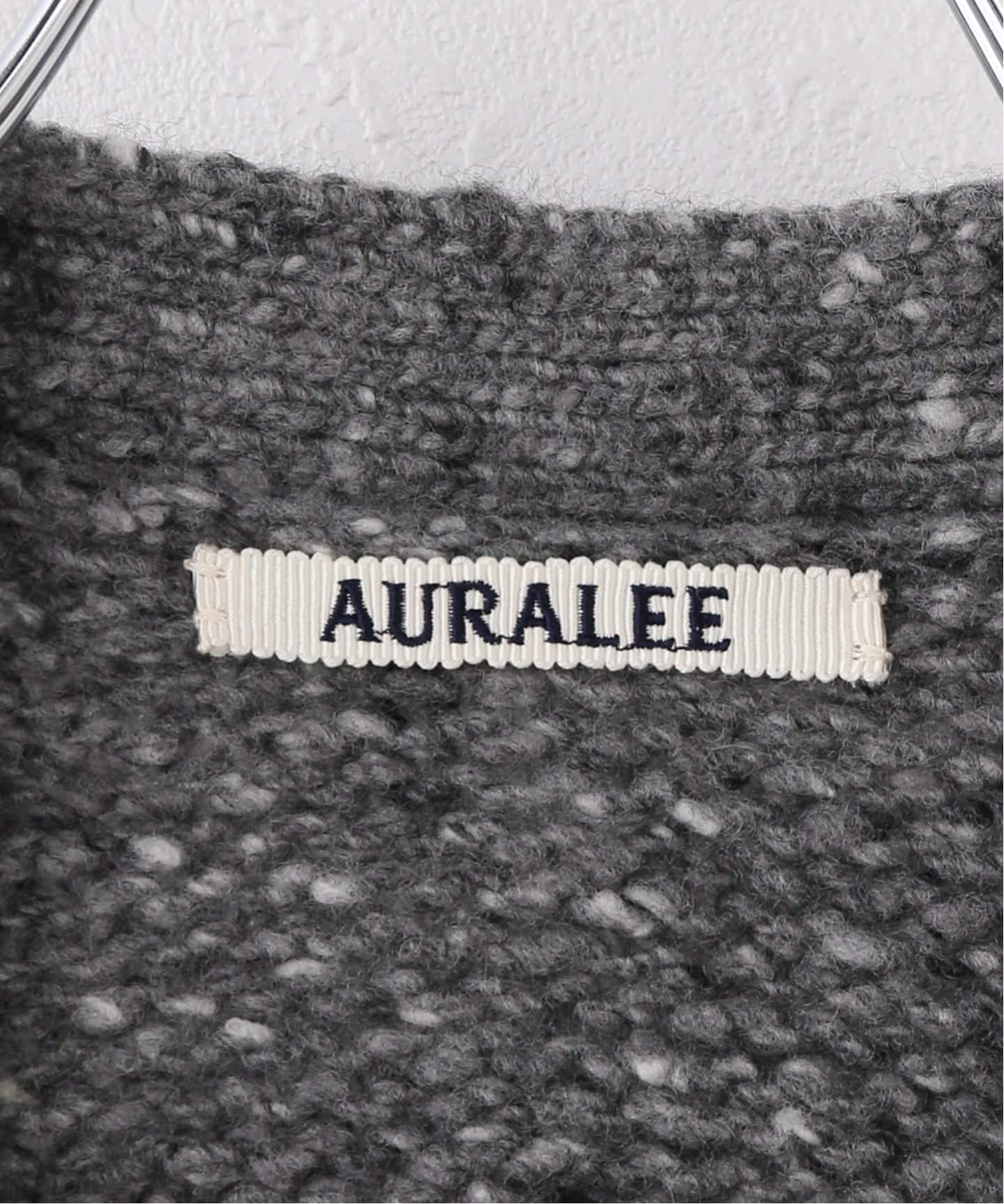 AURALEE/オーラリー LOWGAUGE HOMESPUN TWEED KNIT CD カーディガン