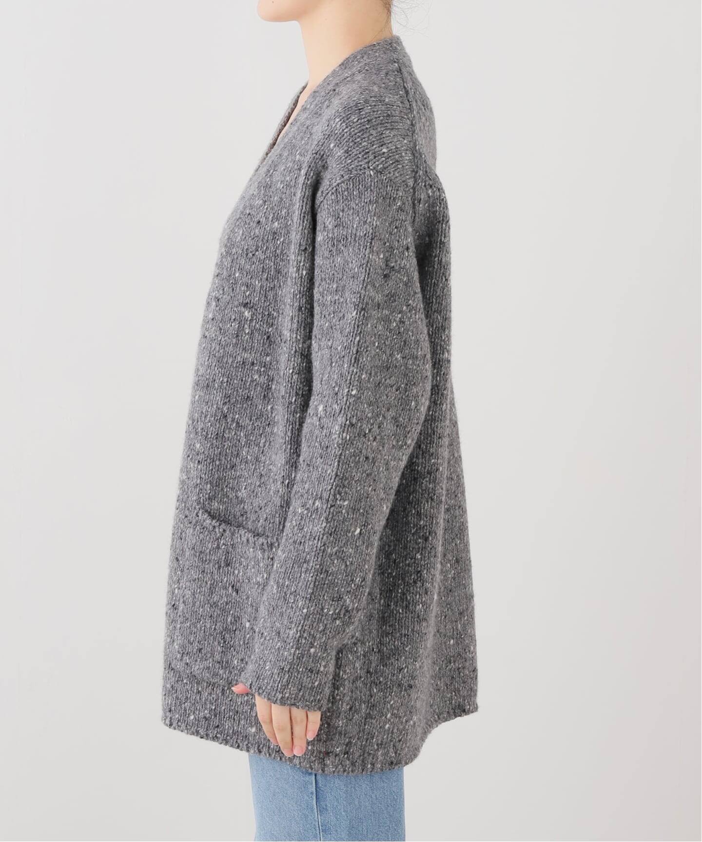 AURALEE/オーラリー LOWGAUGE HOMESPUN TWEED KNIT CD カーディガン