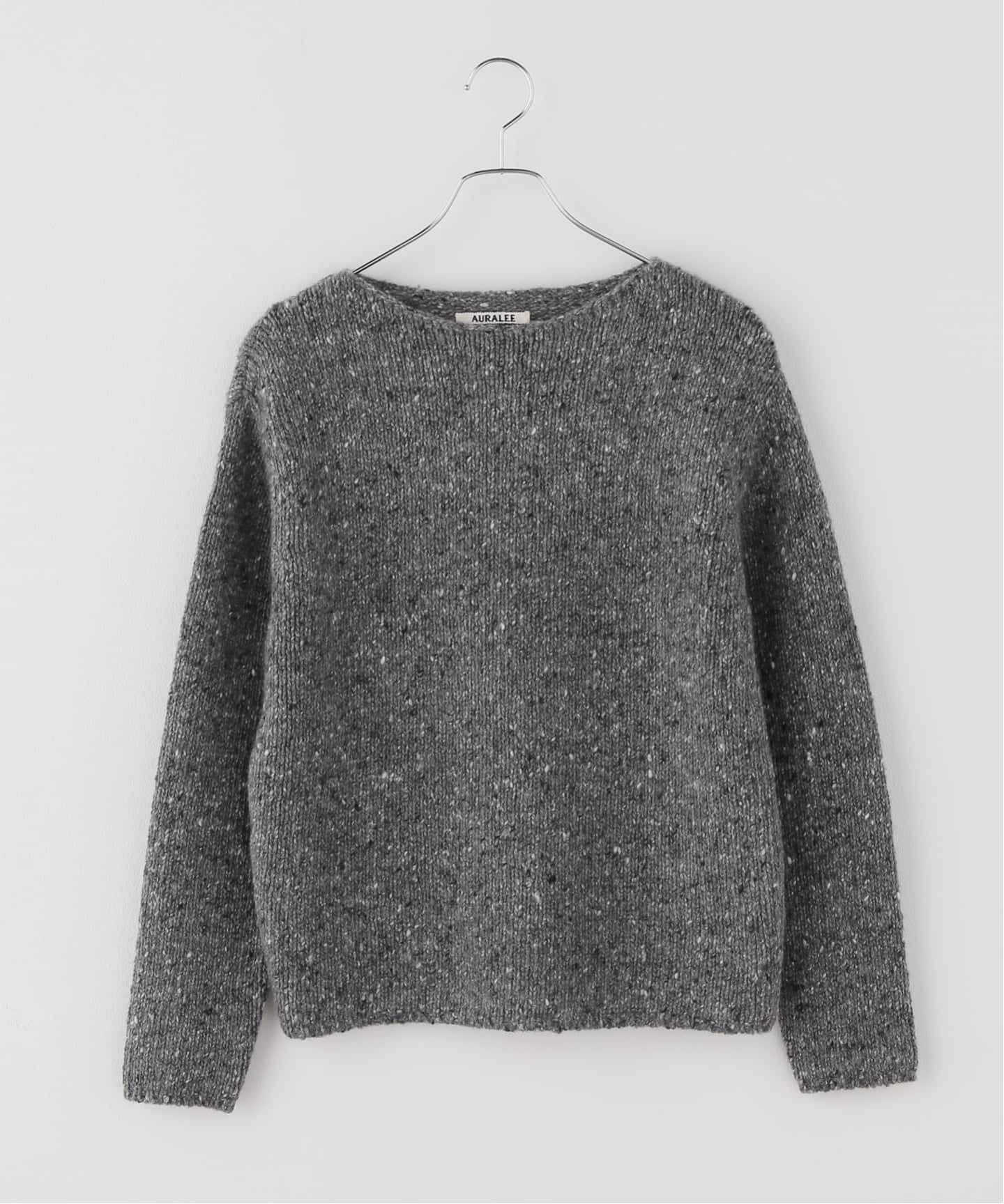 AURALEE/オーラリー LOWGAUGE HOMESPUN TWEED KNIT PO ニット