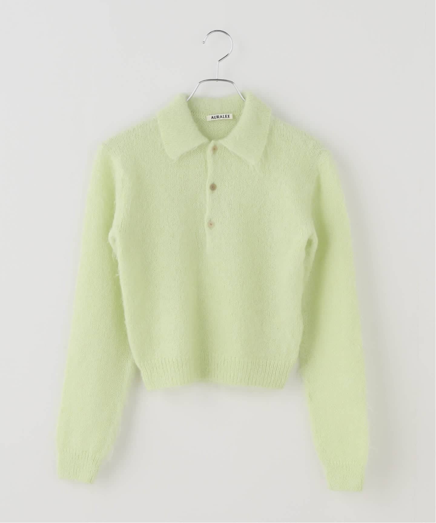 オーラリー　ショートニット AURALEE/オーラリー BRUSHED SUPER KID MOHAIR ニット A26AP03KM