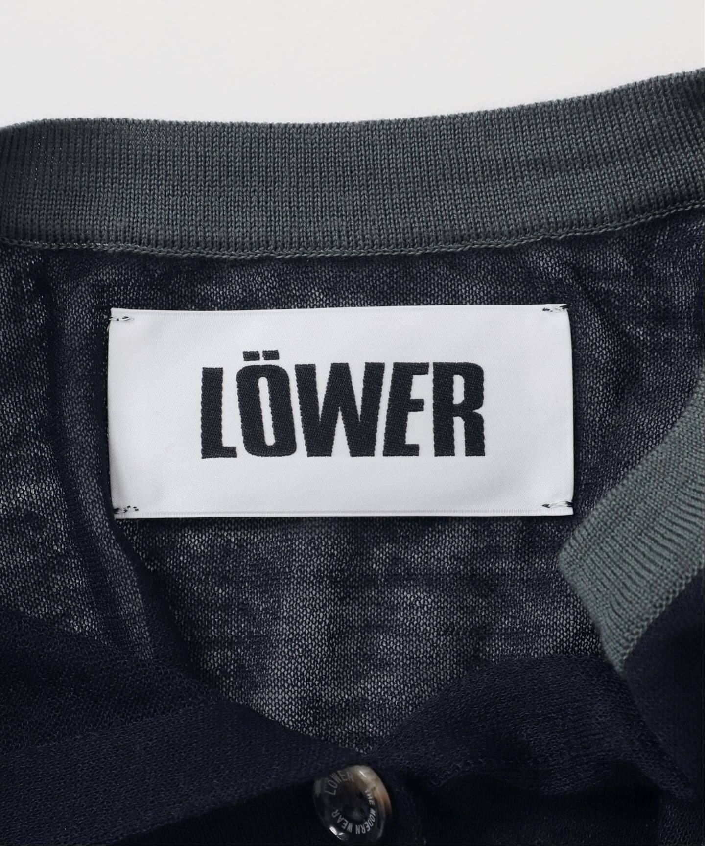予約》LOWER/ローヴァー 18G Tucked power shoulder ニット LW-77