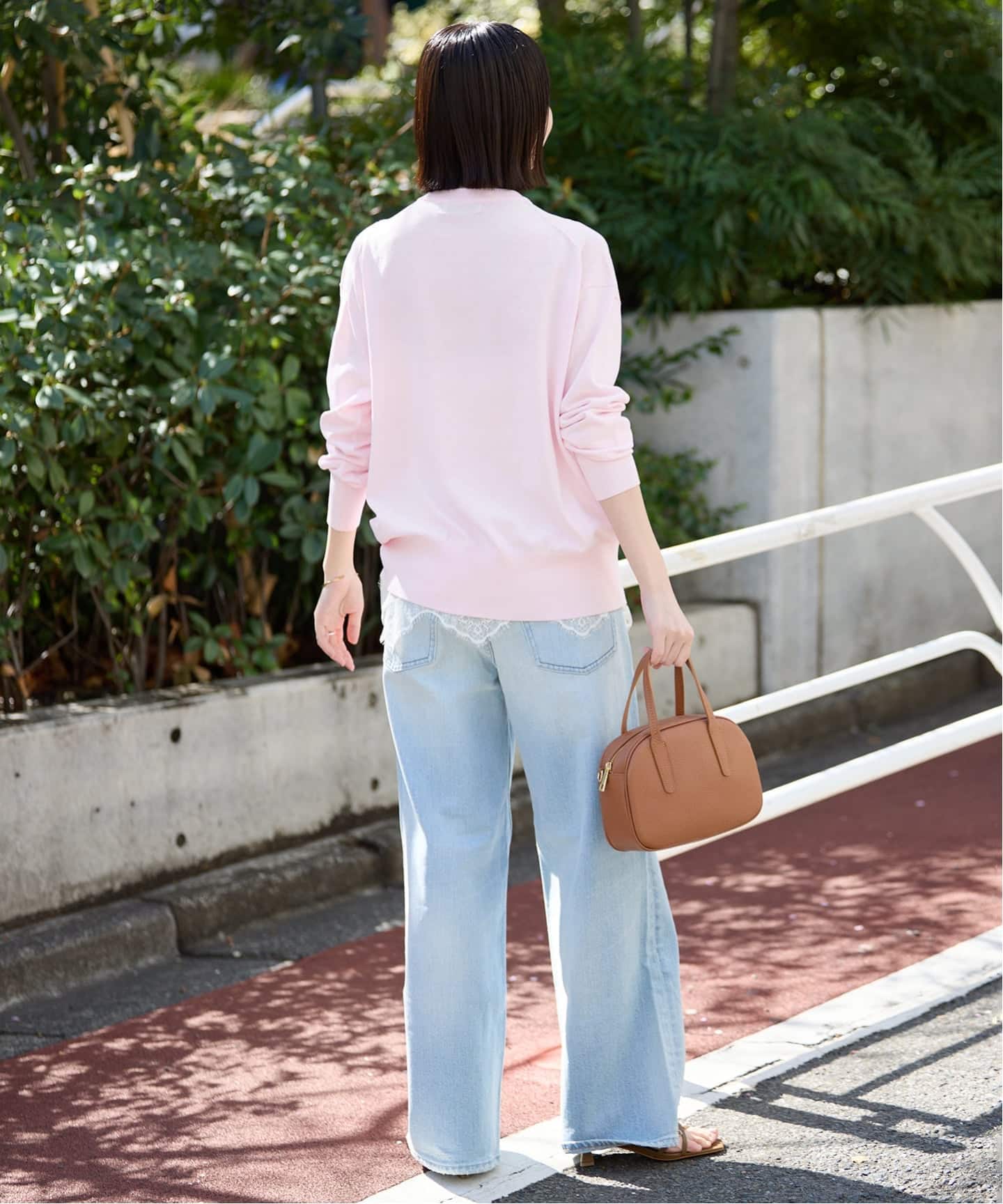 SLOBE コットンキュプラカーディガン シリーズあり》コットンキュプラクルーネックカーディガン