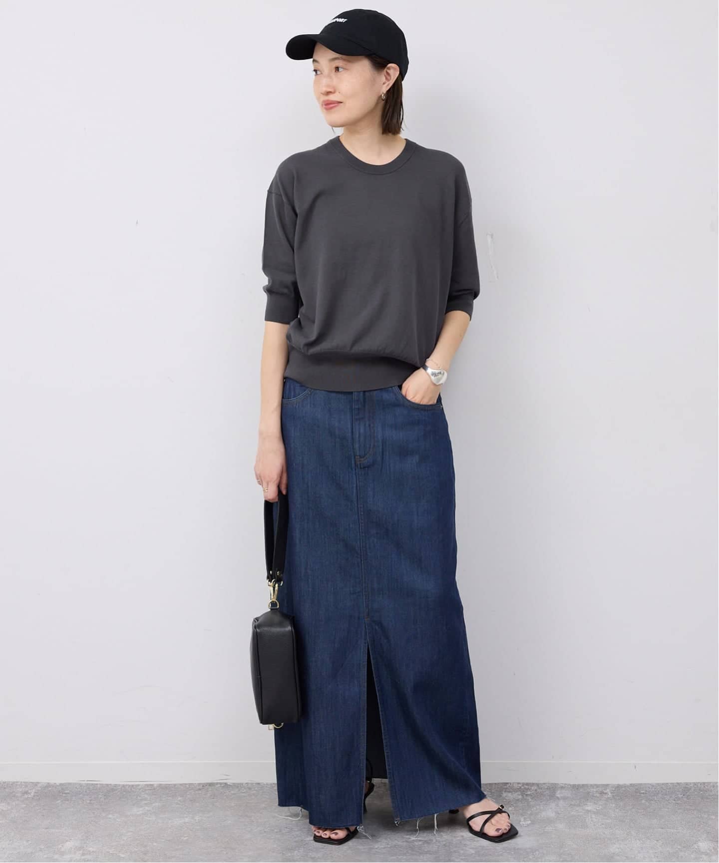 シリーズあり》コットンキュプラハーフスリーブプルオーバー（ニット