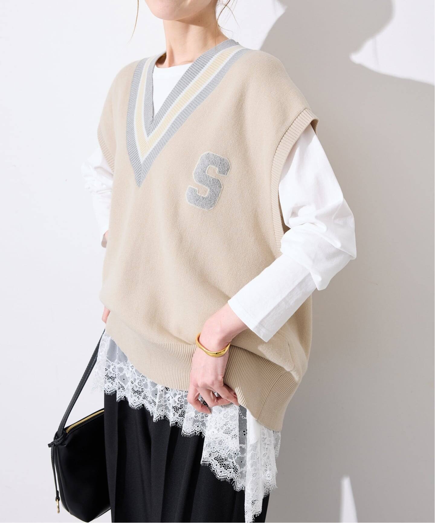 サガラ刺繍レタードベスト（ベスト）｜SLOBE IENA（スローブ イエナ