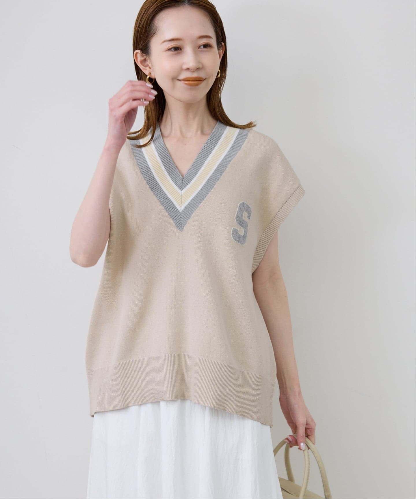 サガラ刺繍レタードベスト（ベスト）｜SLOBE IENA（スローブ イエナ