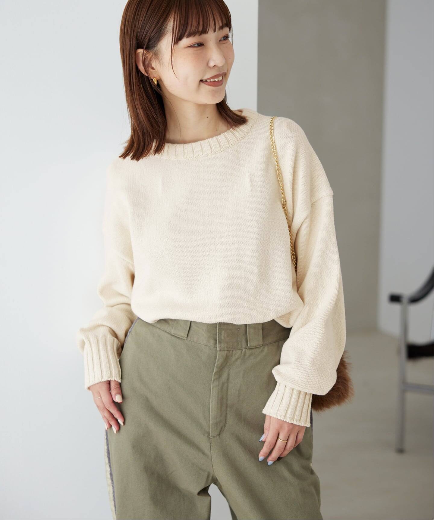 WEB限定/追加》バルキーコットンプルオーバー（ニット／セーター