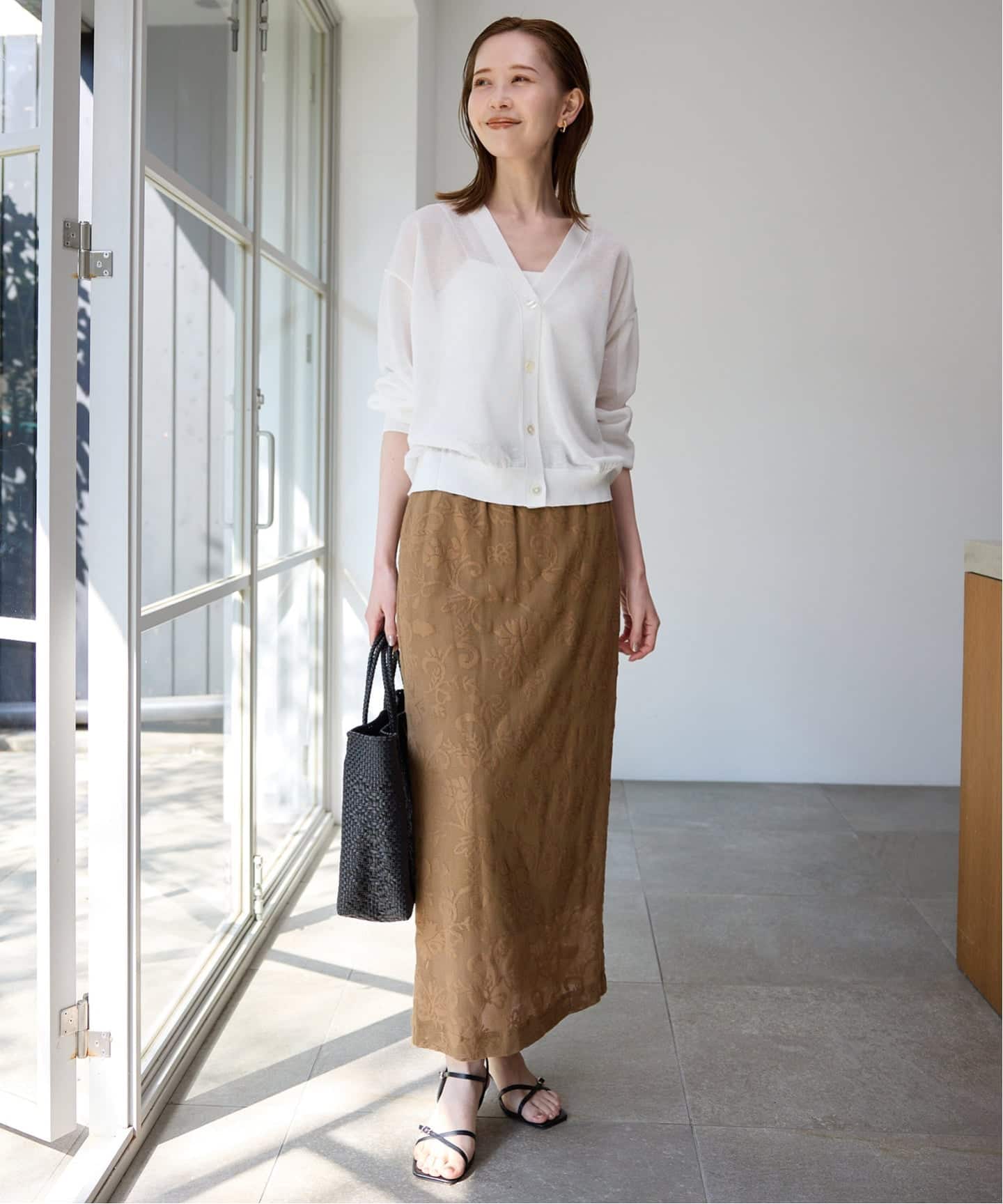 新品タグ付き*SLOBE IENA　リネン混シアーカーディガン　手洗い可 SLOBE IENA｜リネン混シアーカーディガン | Rakuten Fashion(楽天