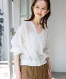 《予約》リネン混シアーカーディガン