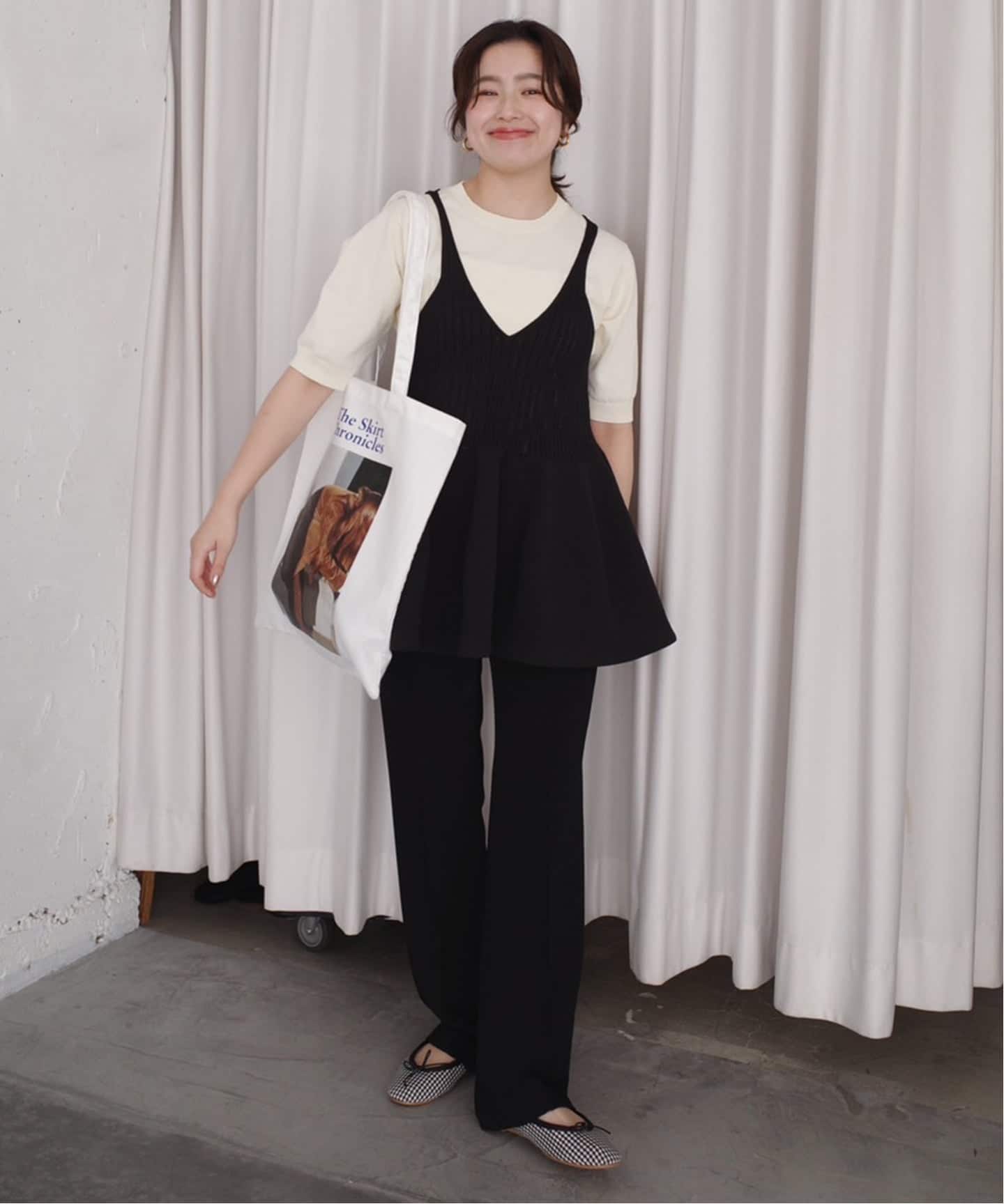 【SLOBE IENA / スローブイエナ 】ペプラムビスチェ 今期 完売品 WEB限定/追加予約》ペプラムビスチェ（ニット／セーター）｜SLOBE IENA