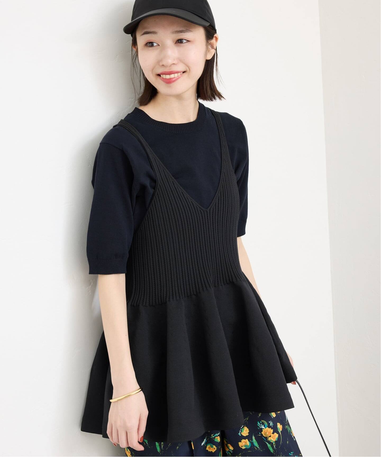新品！スローブイエナ　ペプラムビスチェ ペプラムビスチェ（ニット／セーター）｜SLOBE IENA（スローブ イエナ