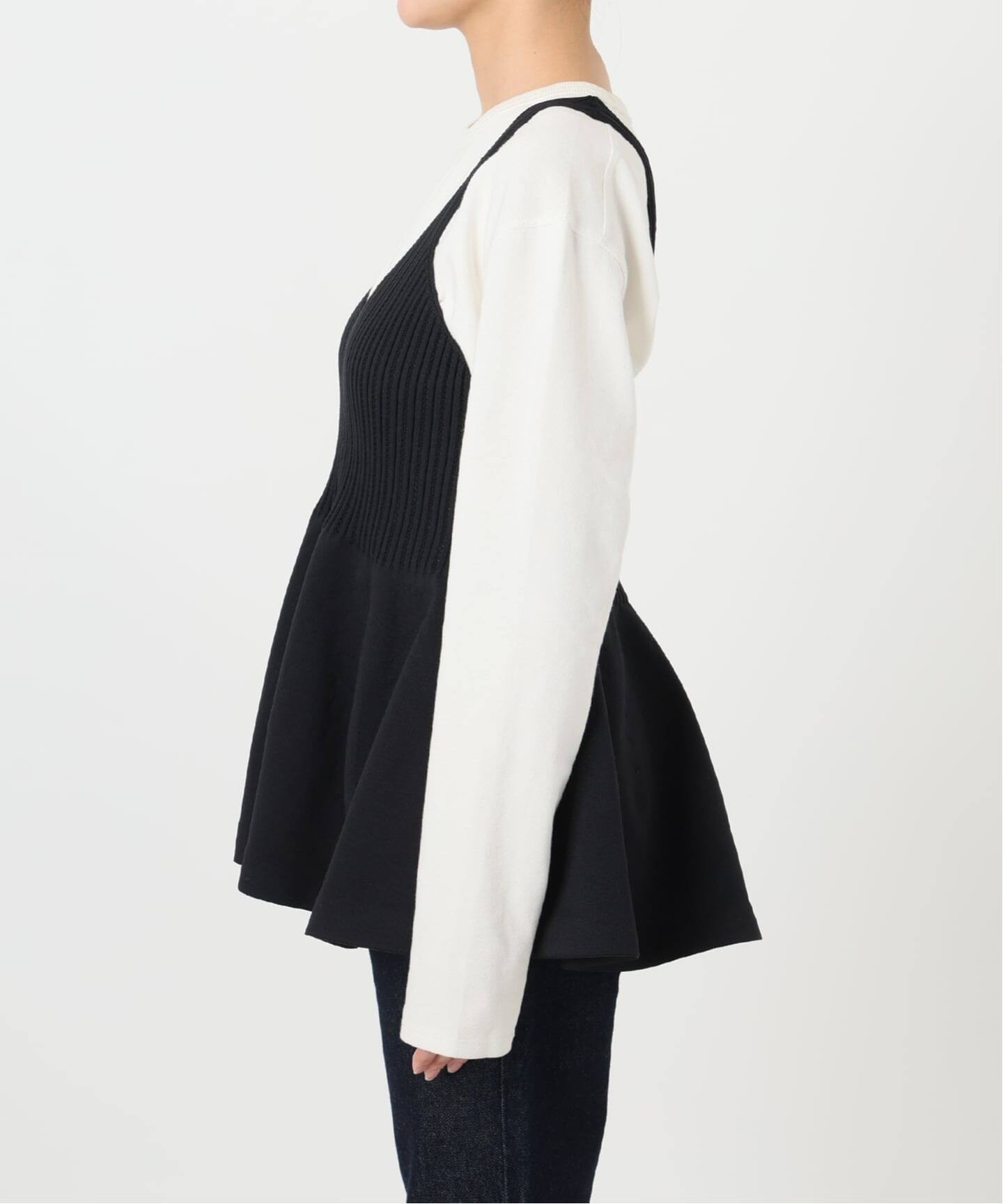 WEB限定/追加予約》ペプラムビスチェ（ニット／セーター）｜SLOBE IENA