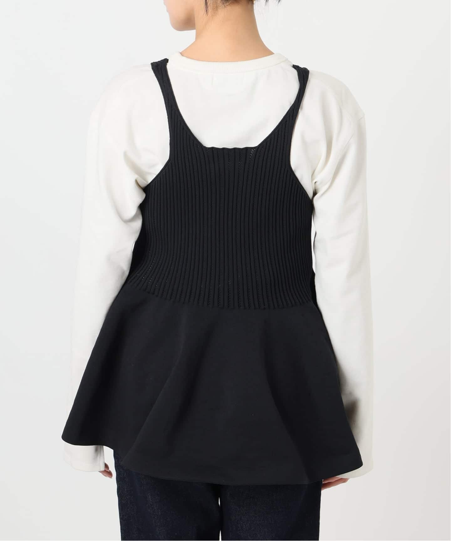 スローブイエナ　ペプラムビスチェ　ブラック　黒　フリー　サイズ　人気　完売 スローブイエナ ペプラムビスチェ ブラック 黒 フリー サイズ 人気