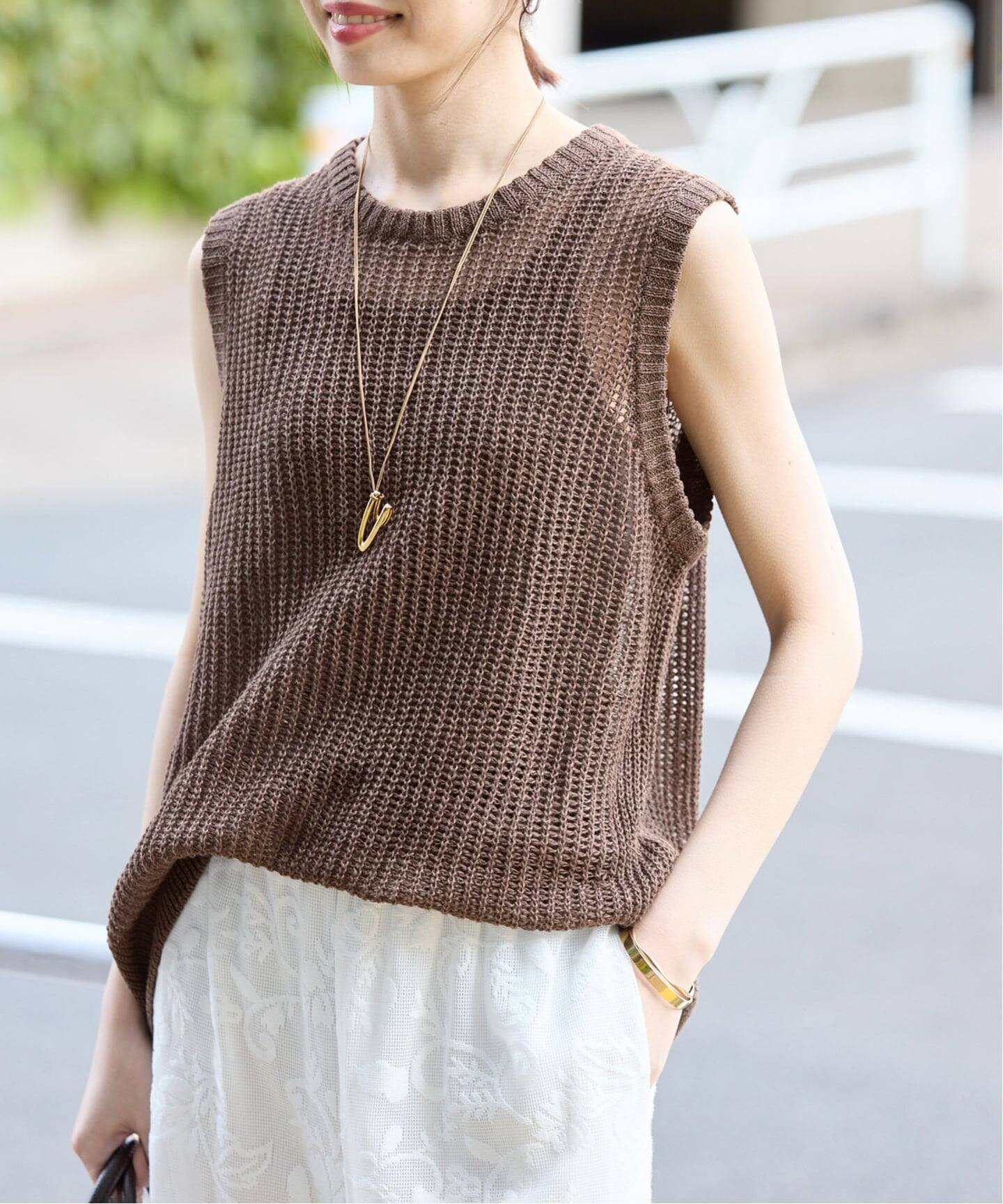 slobe iena KAYAノースリーブプルオーバー KAYAノースリーブプルオーバー（ニット／セーター）｜SLOBE IENA