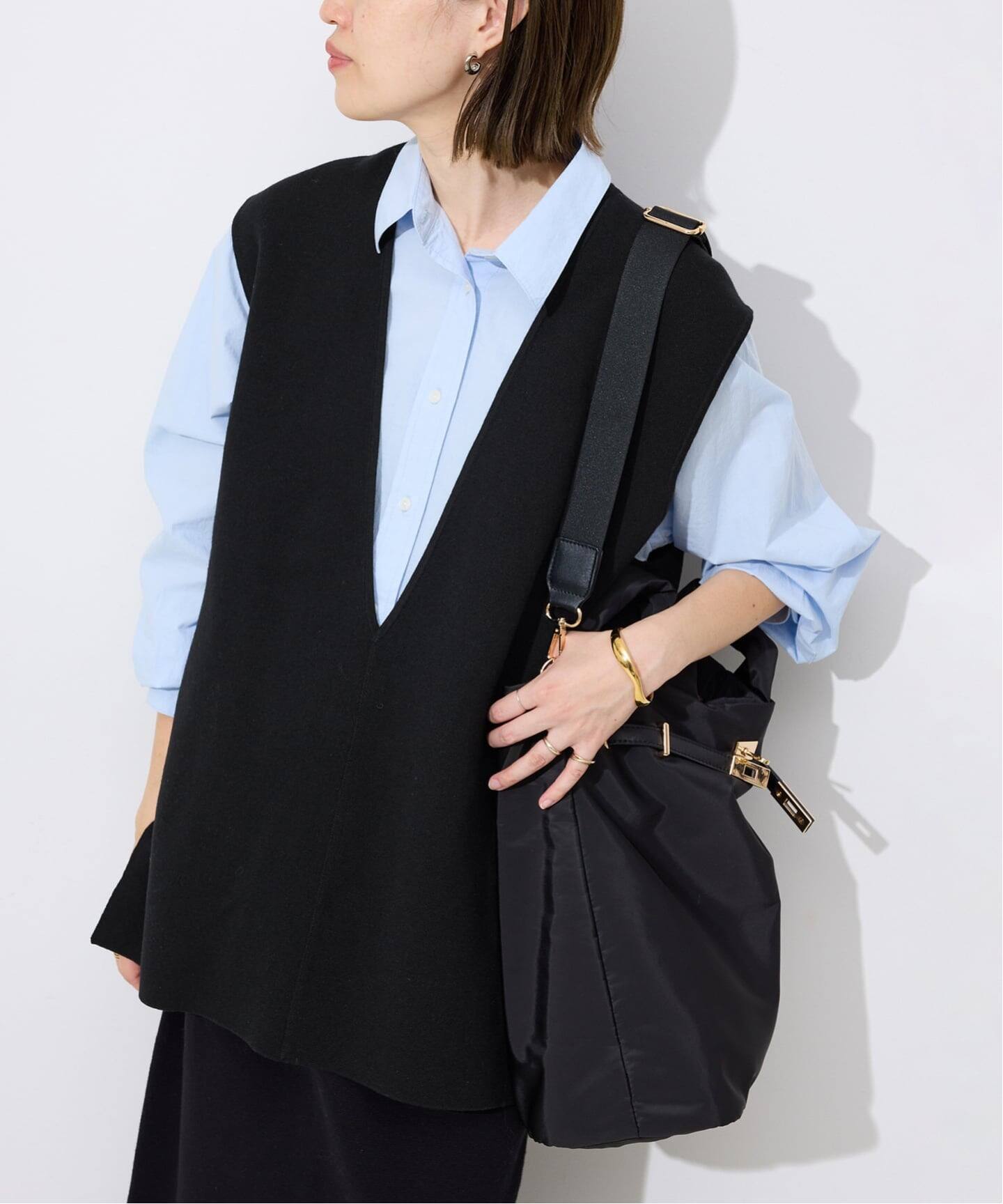 予約》ダブルフェイスコットンニットベスト（ベスト）｜SLOBE IENA