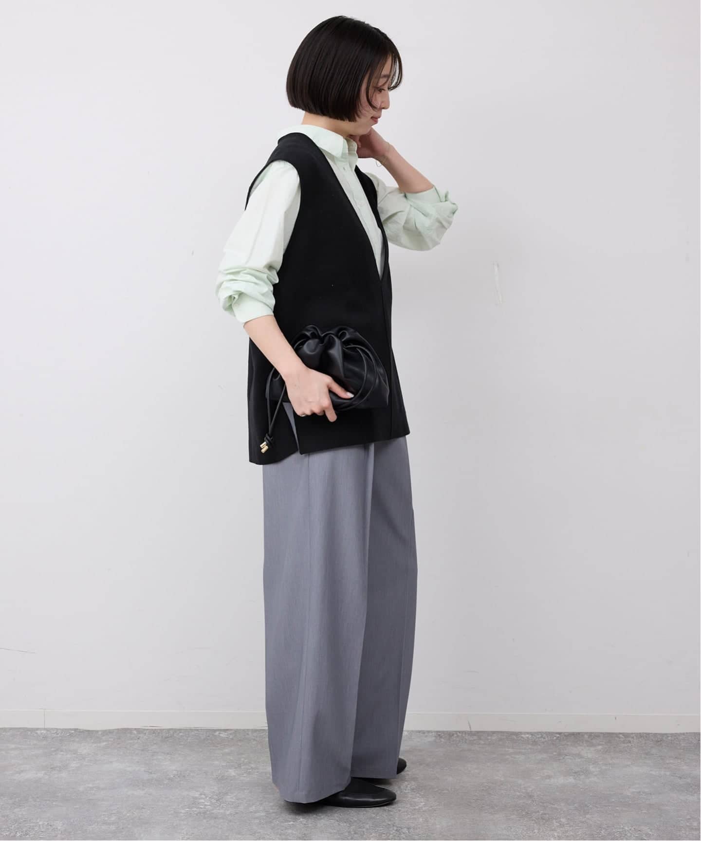 ダブルフェイスコットンニットベスト（ベスト）｜SLOBE IENA（スローブ