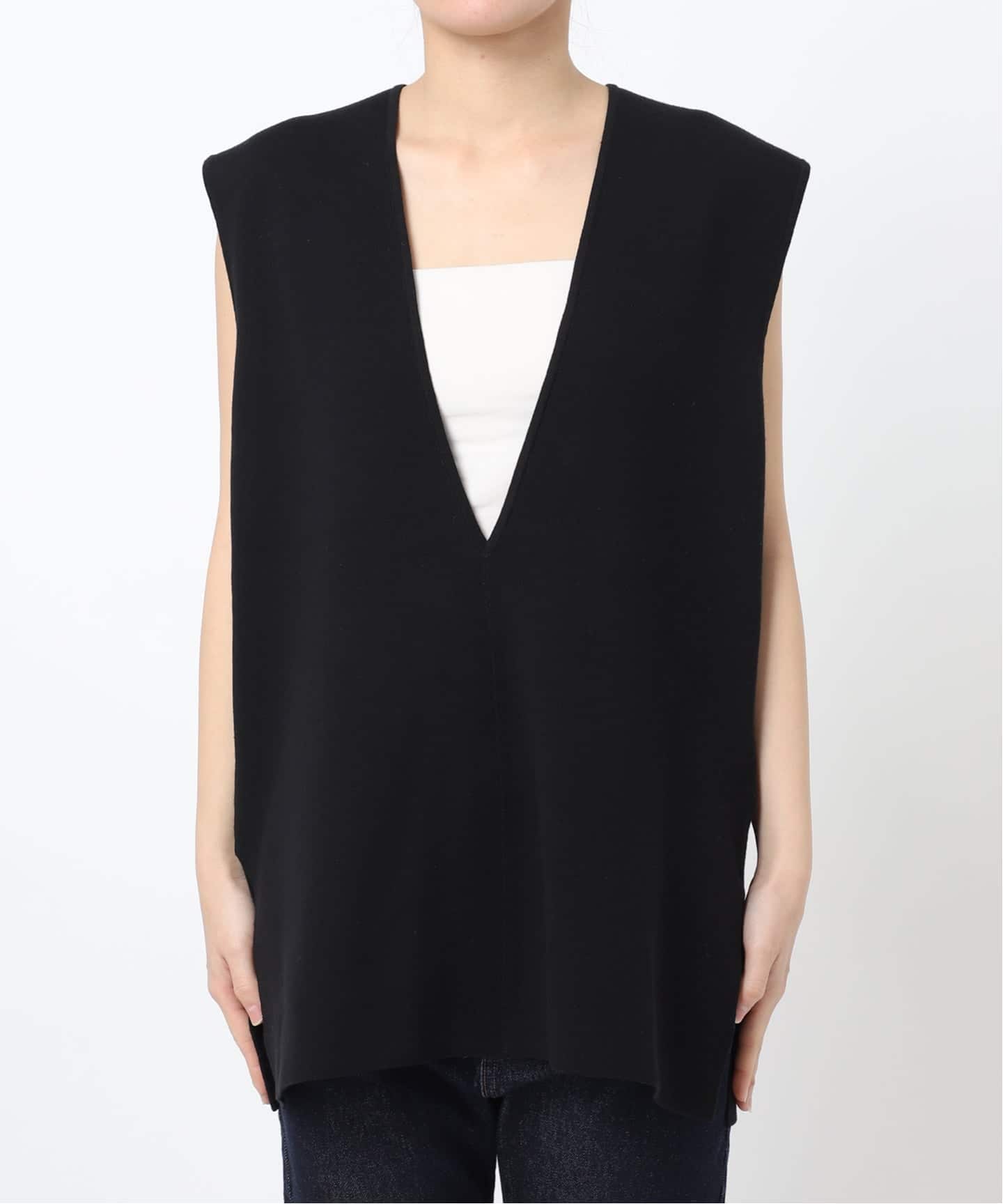 予約》ダブルフェイスコットンニットベスト（ベスト）｜SLOBE IENA