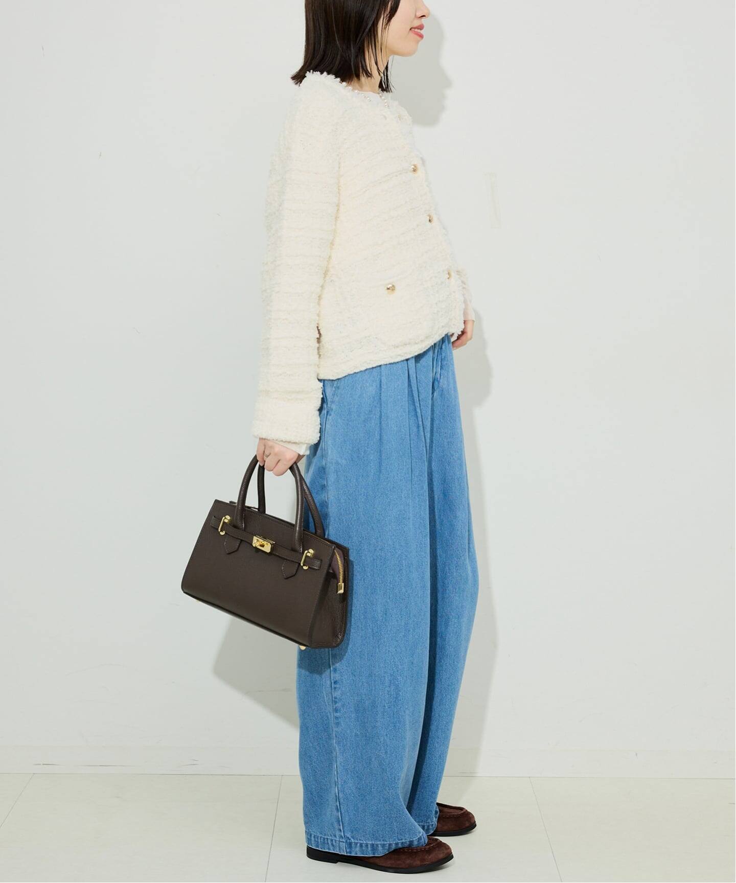 美品♡SLOBE IENA コットン混ツィードニットジャケット　ふんわり素材 追加予約》ツイードニットジャケット（カーディガン）｜SLOBE IENA