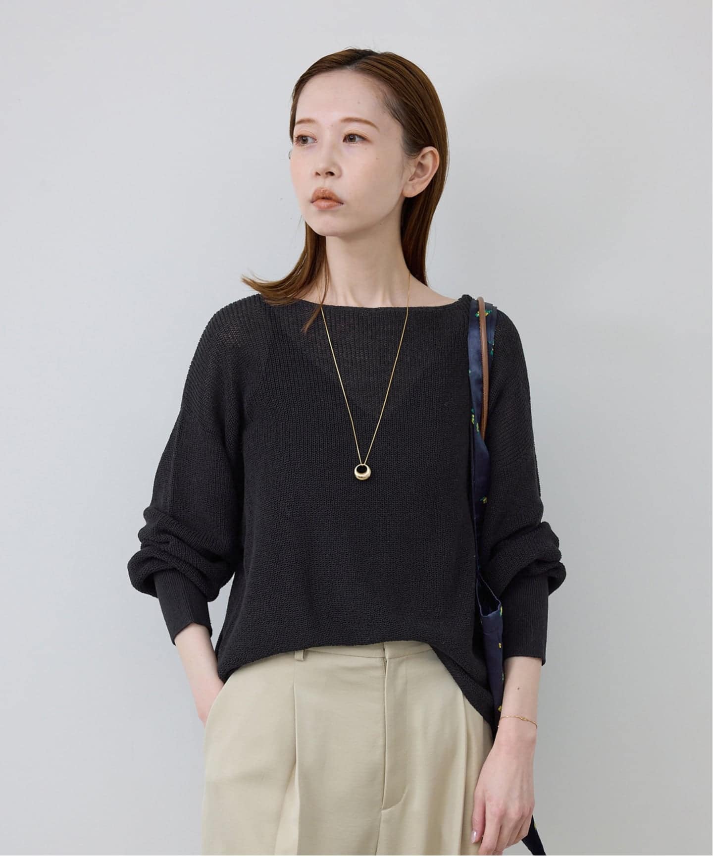 追加予約》リネン混畦ニット（ニット／セーター）｜SLOBE IENA