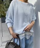 《追加予約》リネン混畦ニット