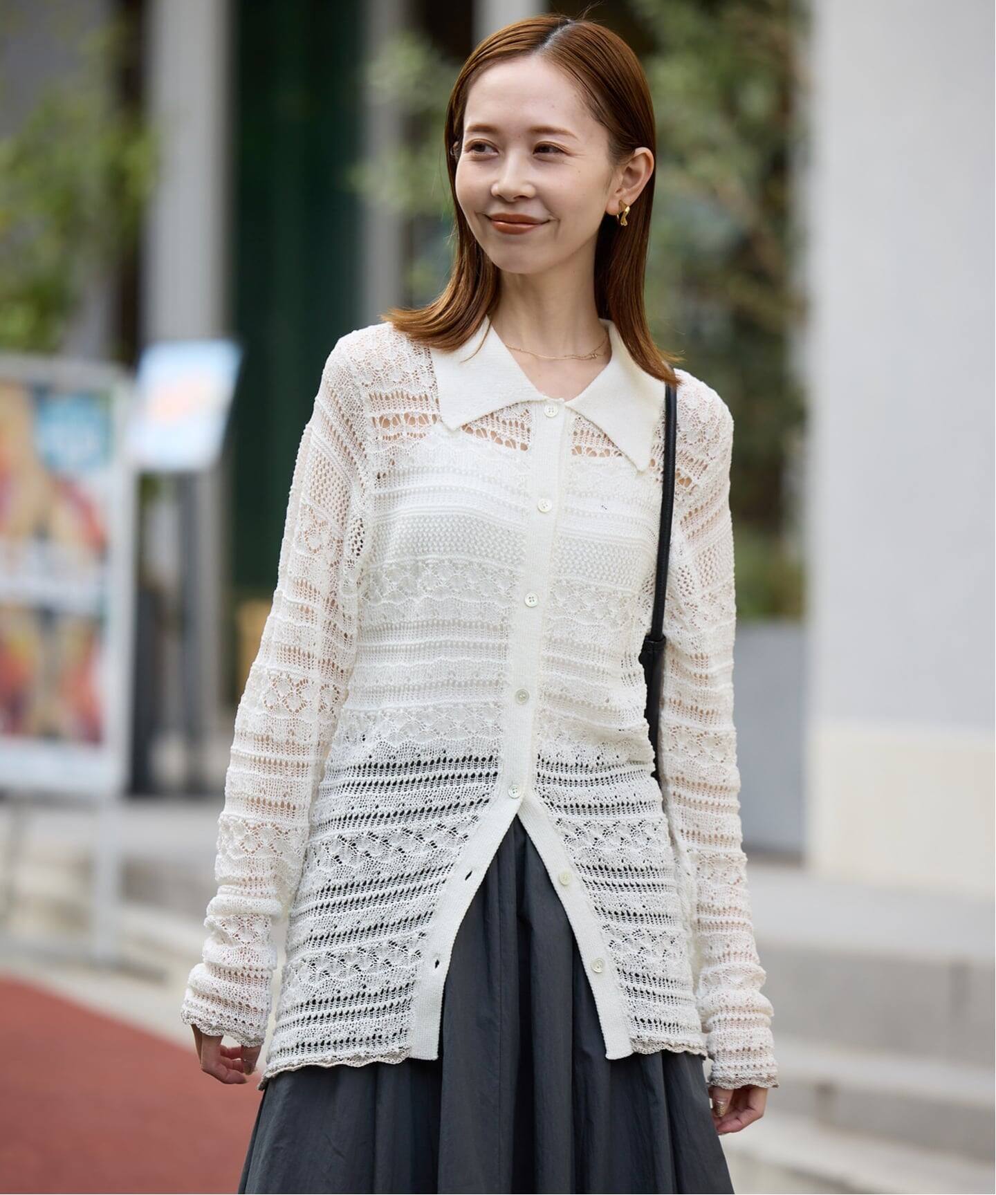 予約》レーシーニットシャツ（ニット／セーター）｜SLOBE IENA