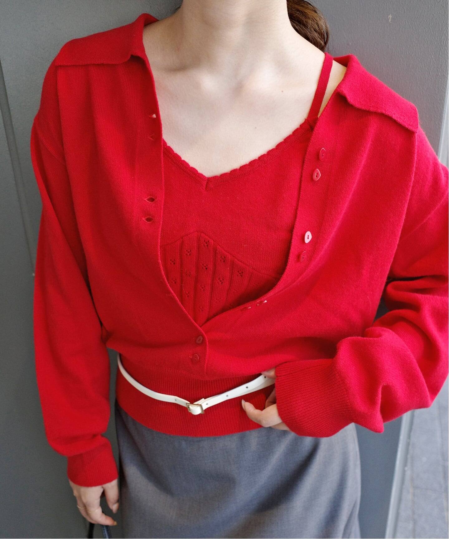 crinkle crinkle crinkle slow off knit top CC-5038（ニット 