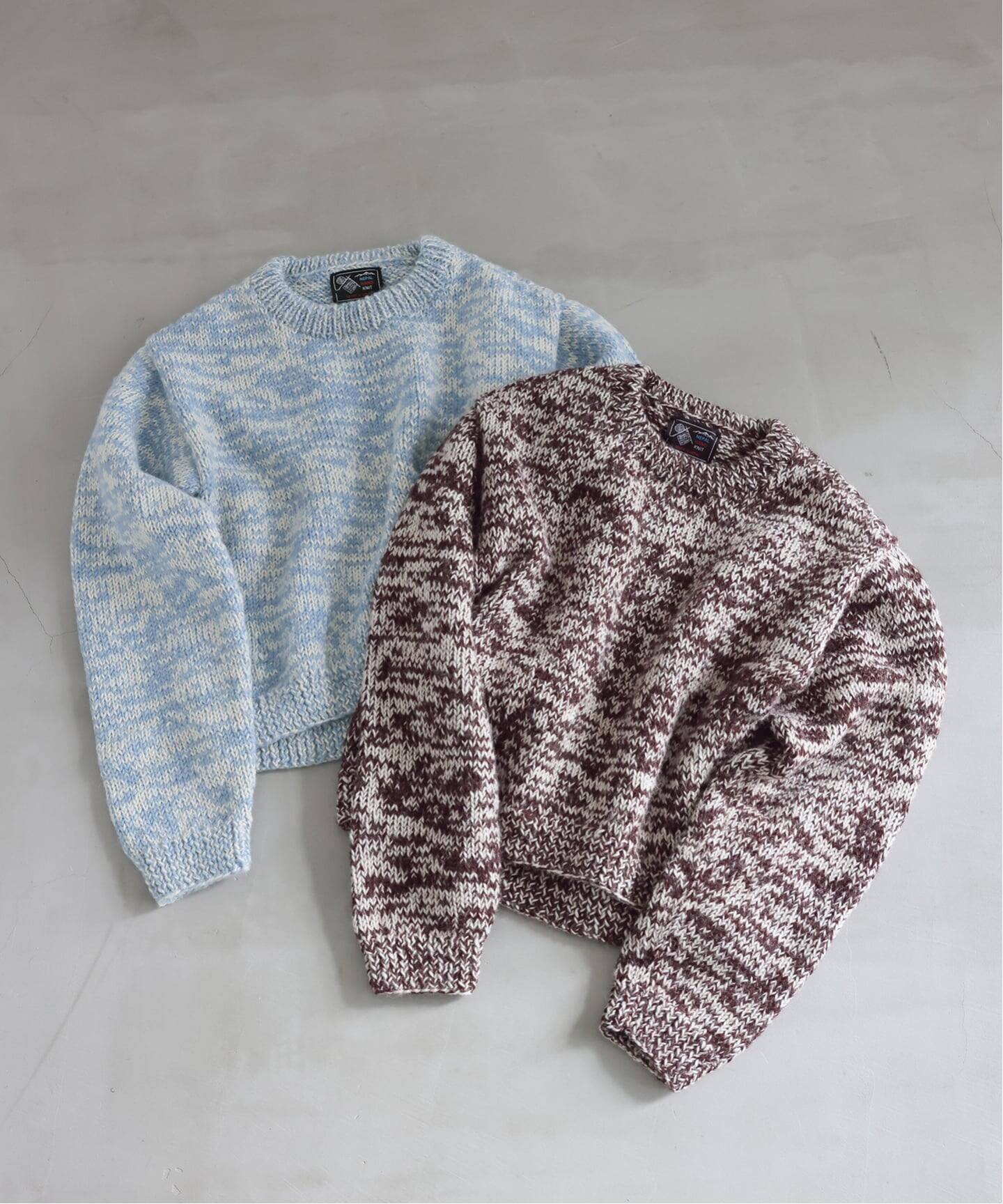 予約》NEPAL HAND KNIT SLOBE別注 ミックスニット（ニット／セーター 