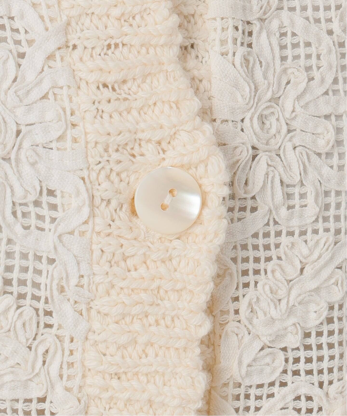 iena la boucle　Brocheレースカーディガン IENA LA BOUCLE レースコンビカーディガン（カーディガン）｜IENA