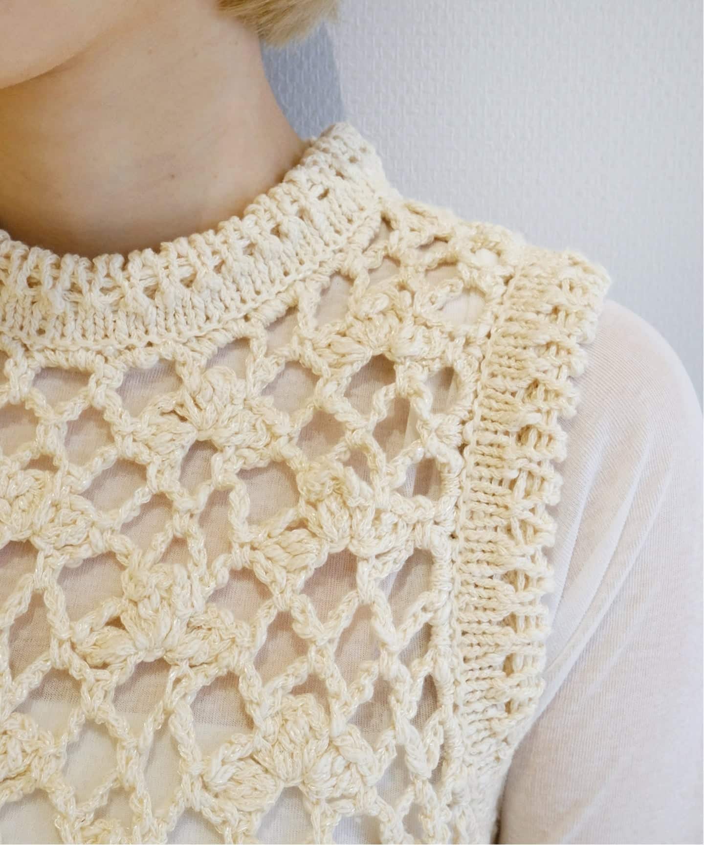 IENA LA BOUCLE スラブニットペプラムタンクトップ IENA LA BOUCLE スラブニットペプラムタンクトップ（ニット／セーター