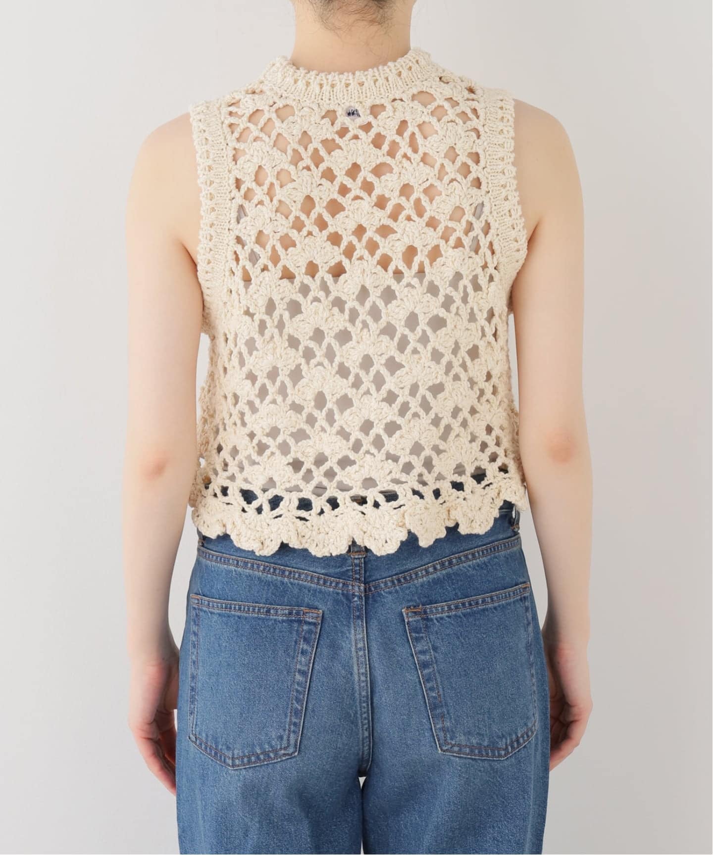 IENA LA BOUCLE スラブニットペプラムタンクトップ IENA LA BOUCLE スラブニットペプラムタンクトップ（ニット／セーター