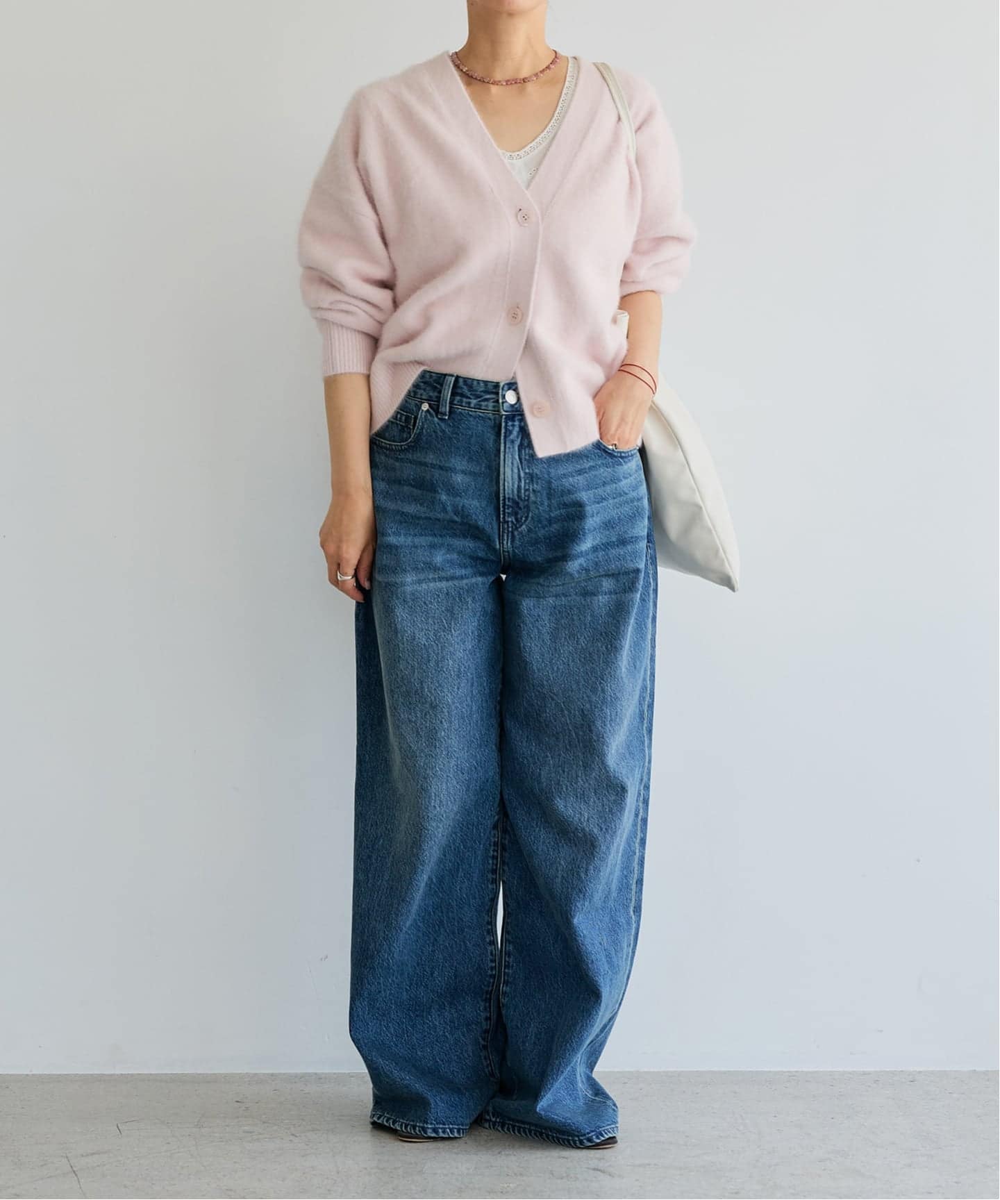 予約》IENA LA BOUCLE フォックス カシミヤ Vカーディガン（ニット