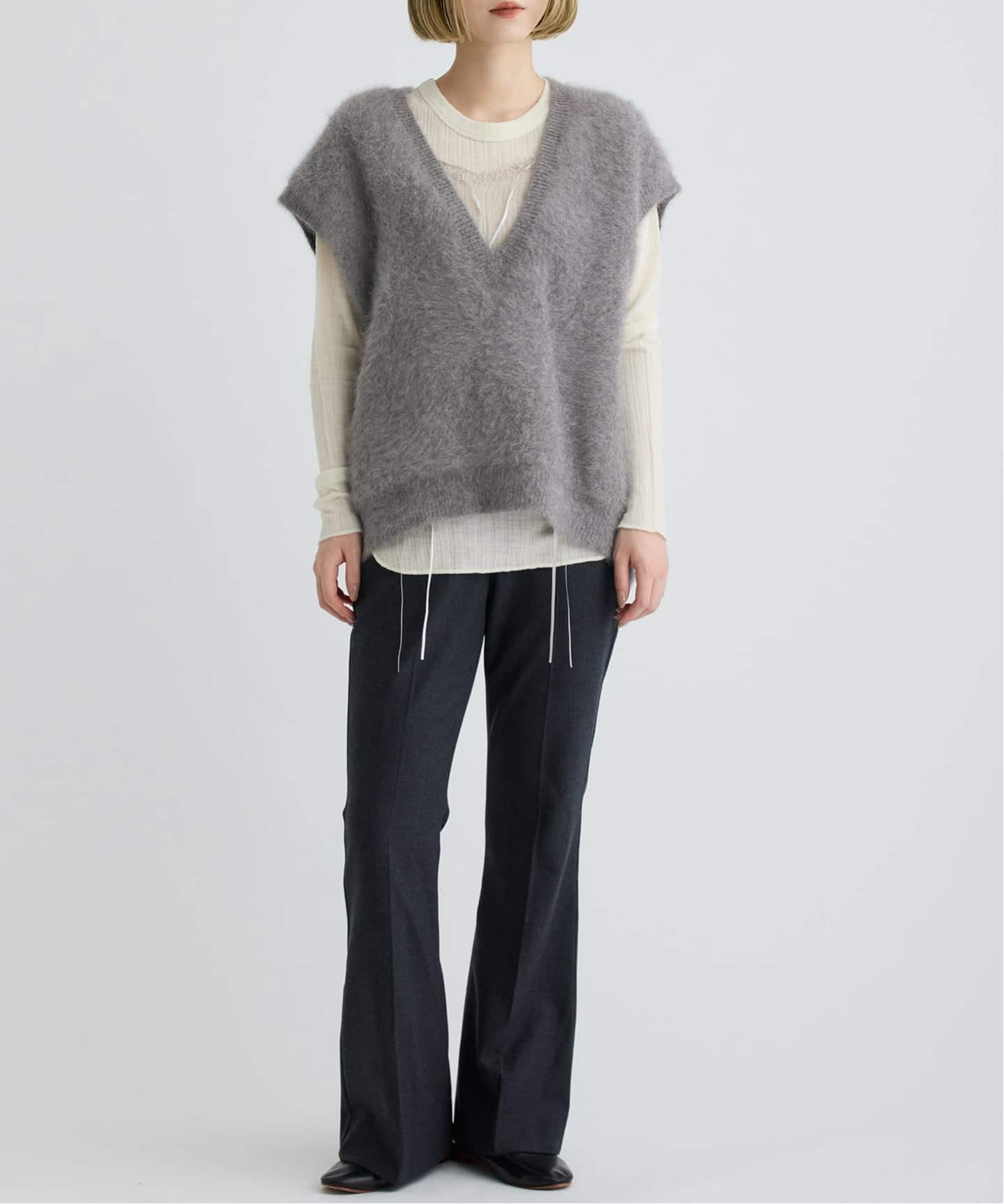IENA LA BOUCLE フォックス カシミヤ V ベスト（ベスト）｜IENA
