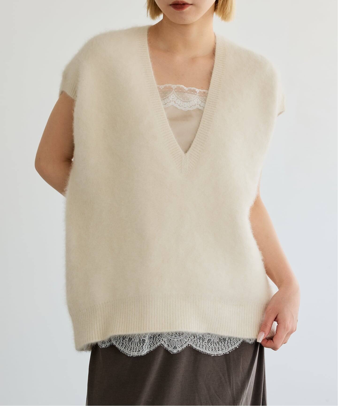 予約》IENA LA BOUCLE フォックス カシミヤ V ベスト（ベスト）｜IENA