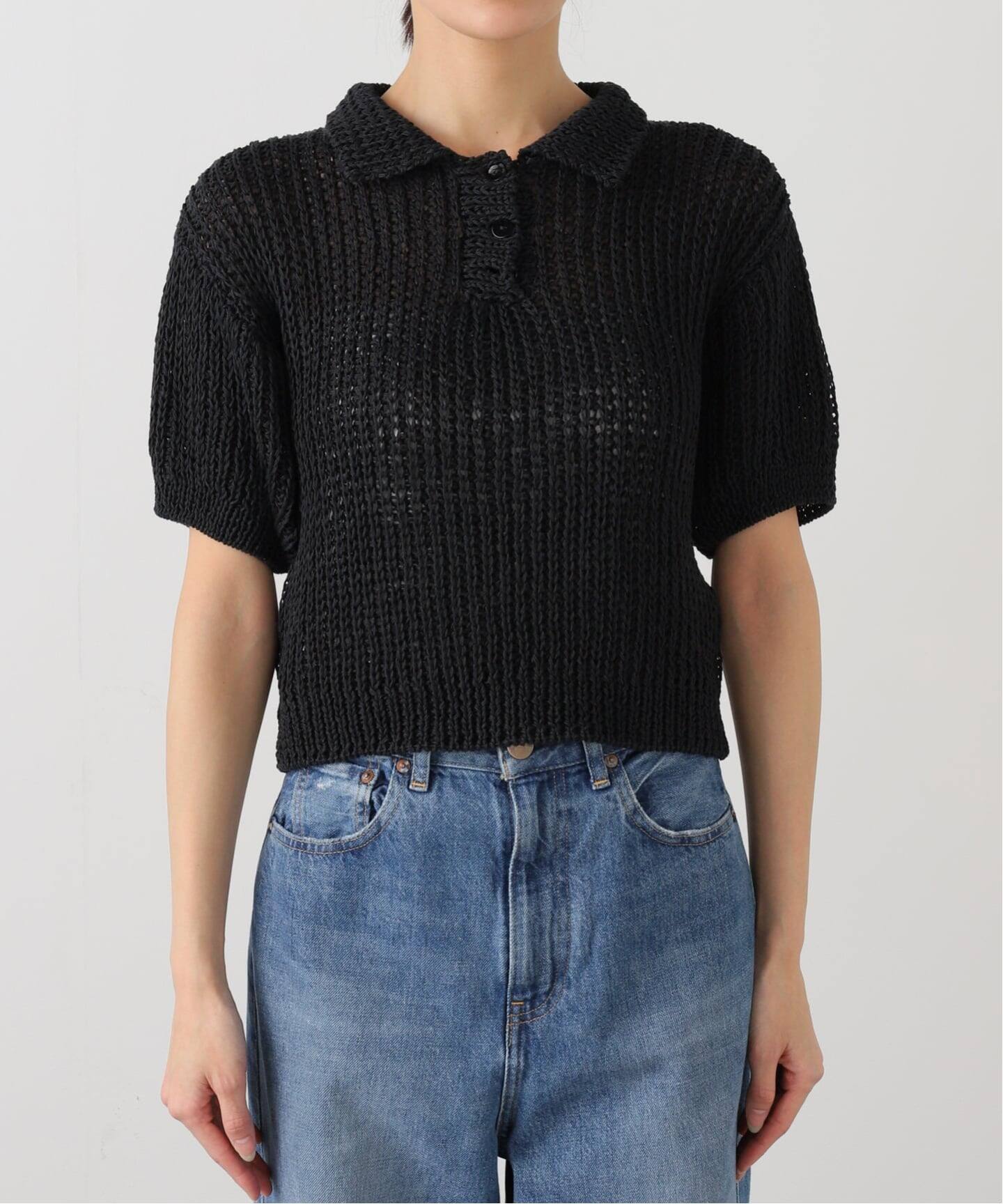 MAYDI/マイディ slip stitch back loop ポロニット EFLEJA（ニット 