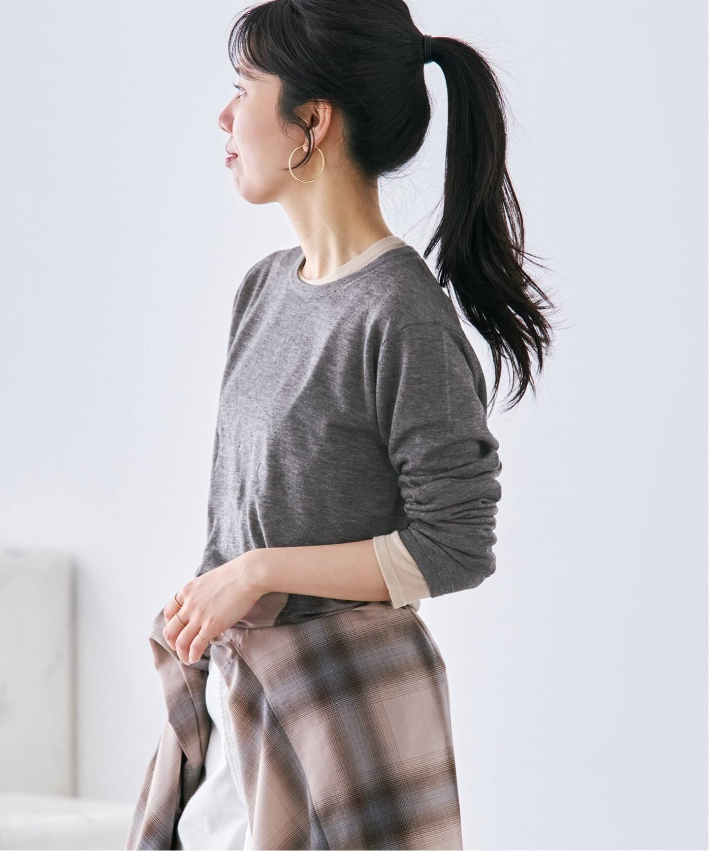 一部店舗・WEB限定追加予約》CU WO Fine Knit New プルオーバー