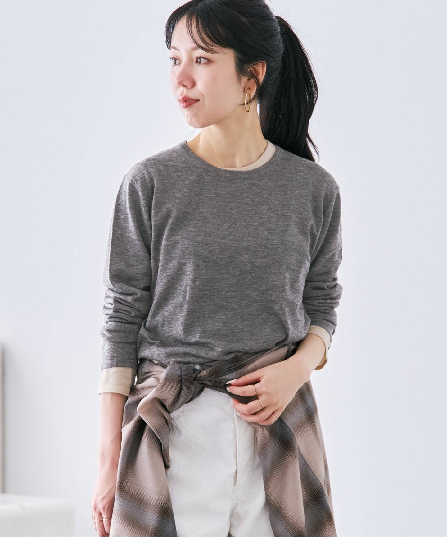 追加》CU WO Fine Knit New プルオーバー（ニット／セーター）｜Plage 