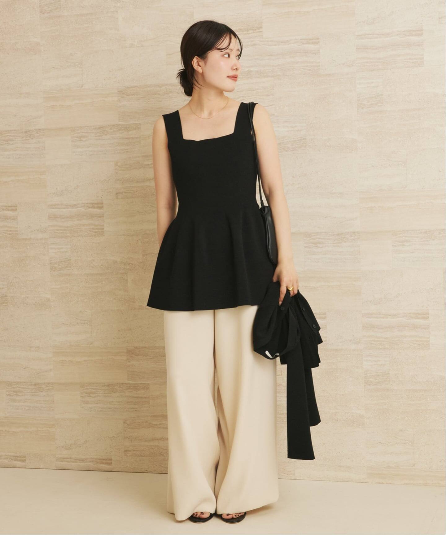 Plage Peplum Camisole ニット ブラック Peplum Camisole ニット（その他トップス）｜Plage（プラージュ）の