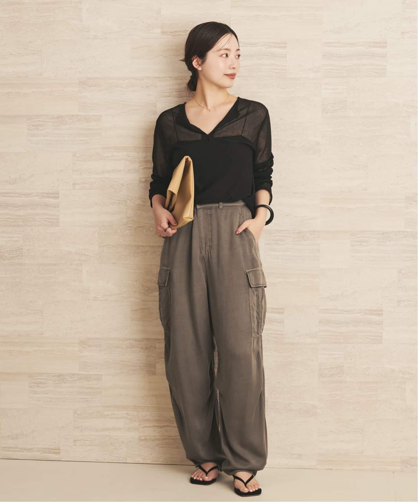 Acetate mix 2way flare ニット（ニット／セーター）｜Plage