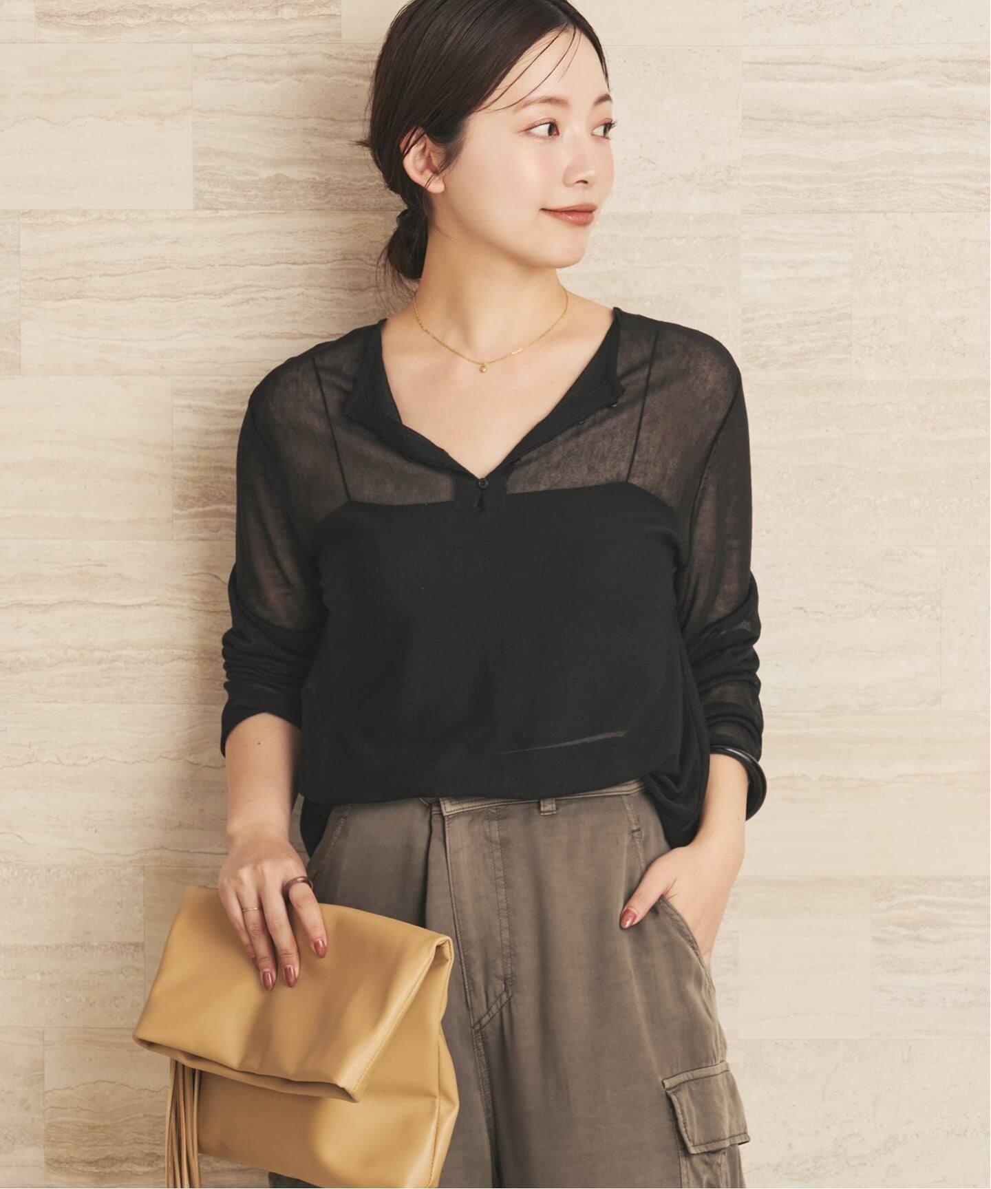 Acetate mix 2way flare ニット（ニット／セーター）｜Plage
