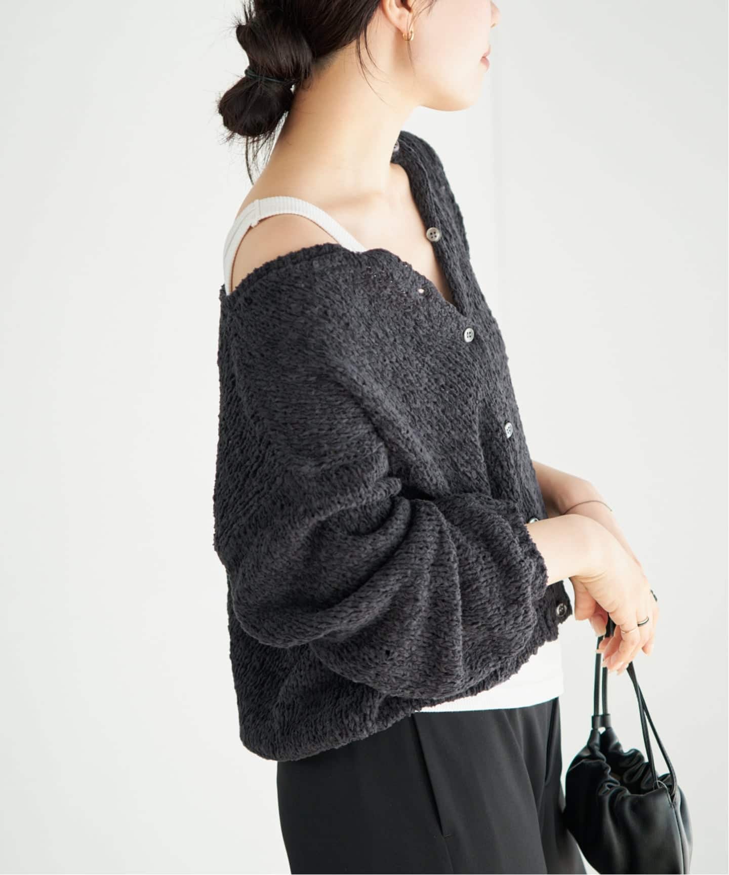 追加予約》Fringe yarn カーディガン 2（カーディガン）｜Plage