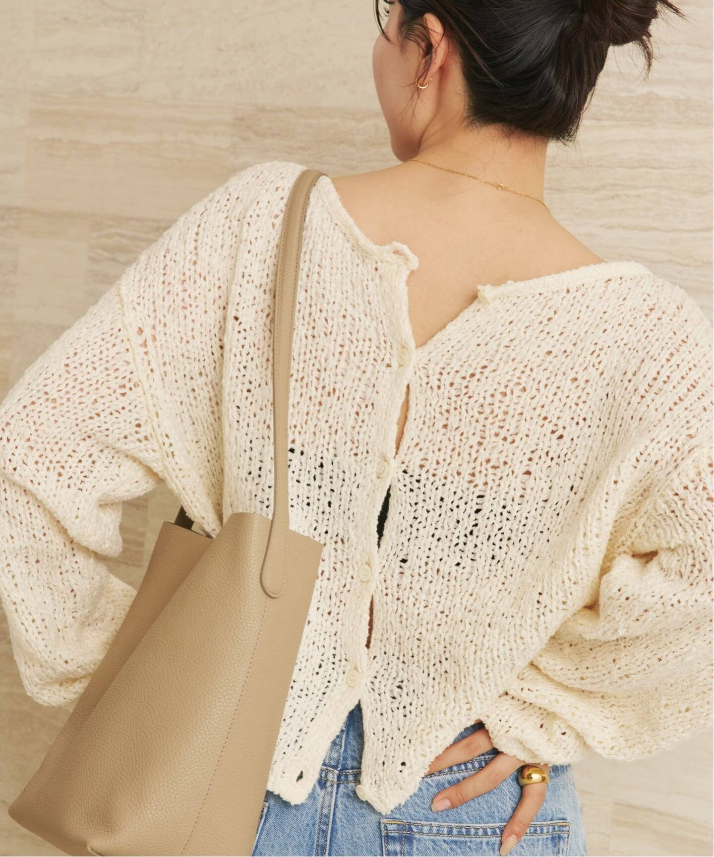 追加》Fringe yarn カーディガン 2（カーディガン）｜Plage