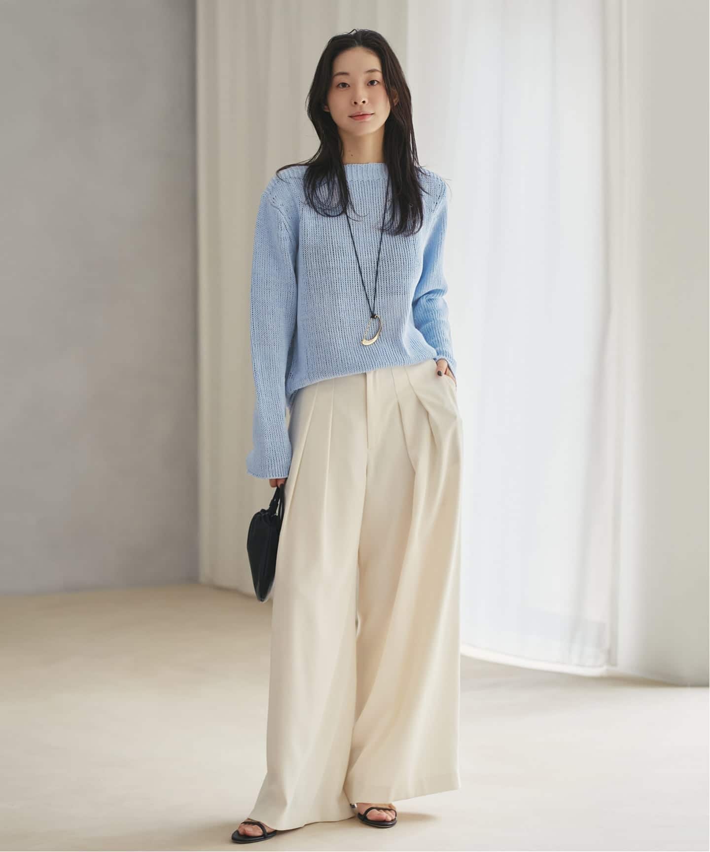 ＊今期＊ Plage Noil silk Square ニット Silk lili B/N ニット（ニット／セーター）｜Plage（プラージュ）の