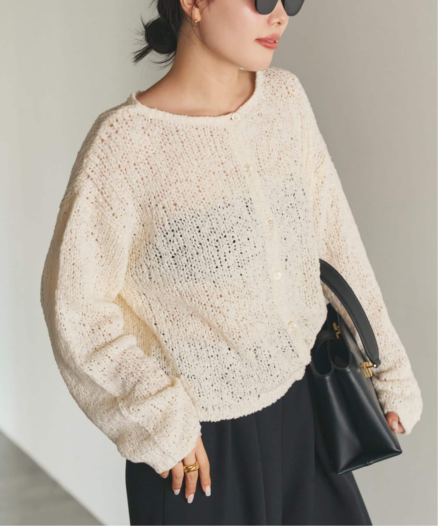 一部店舗・WEB限定追加予約》Fringe yarn カーディガン 3