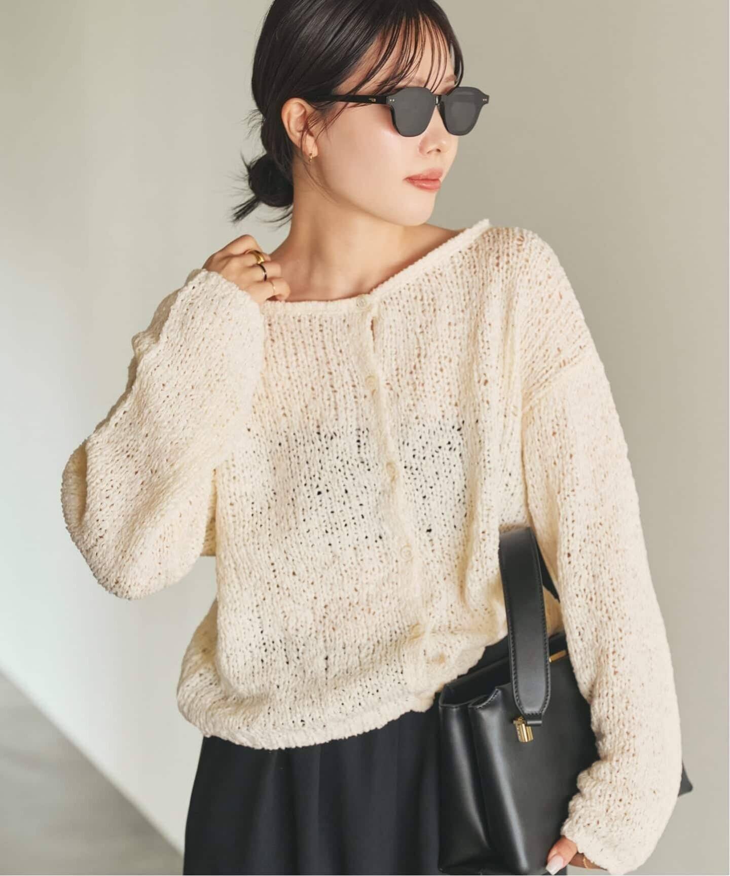 WEB限定追加予約》Fringe yarn カーディガン 4（カーディガン）｜Plage