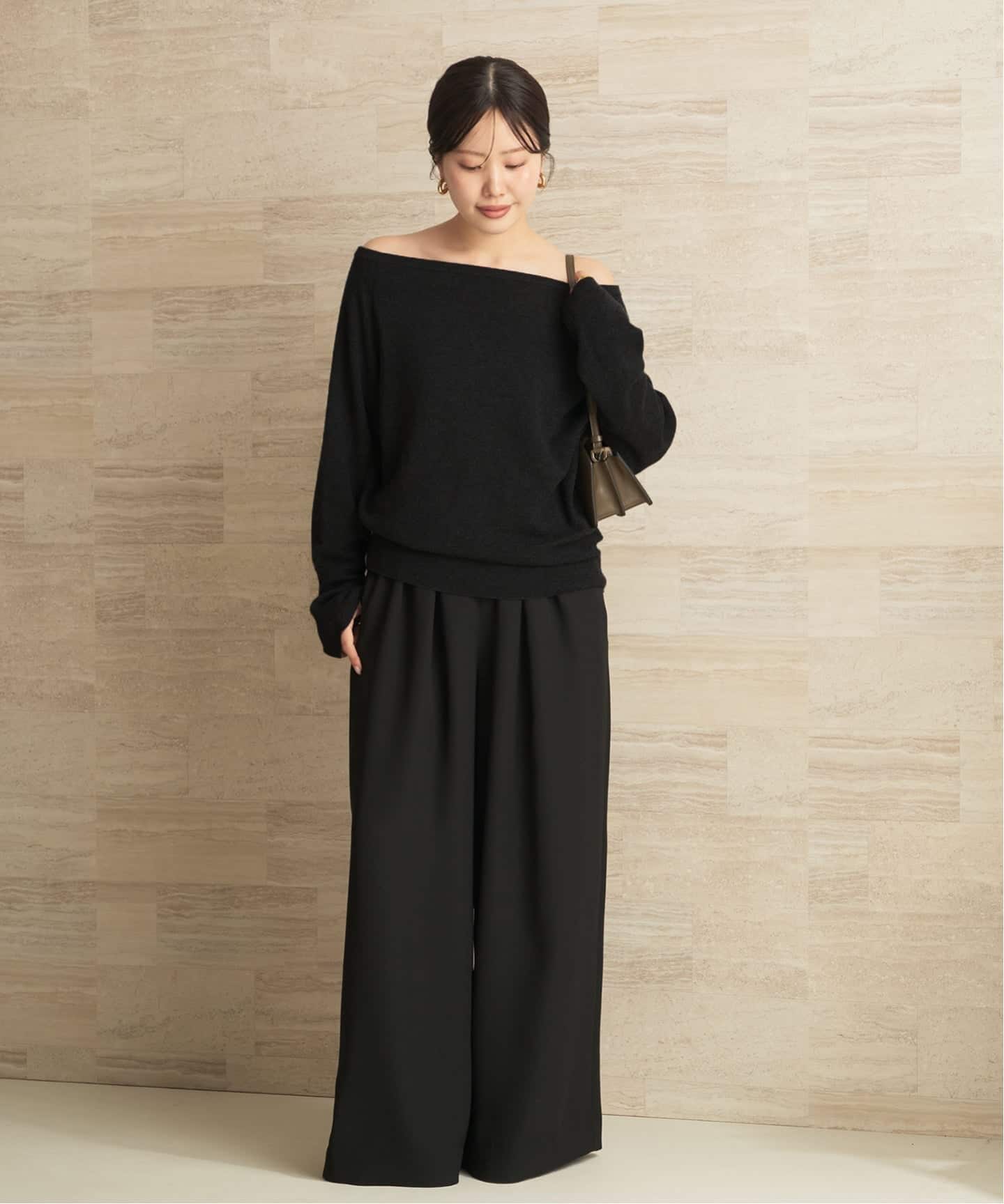 追加予約》Off shoulder slit ニット 3（ニット／セーター）｜Plage