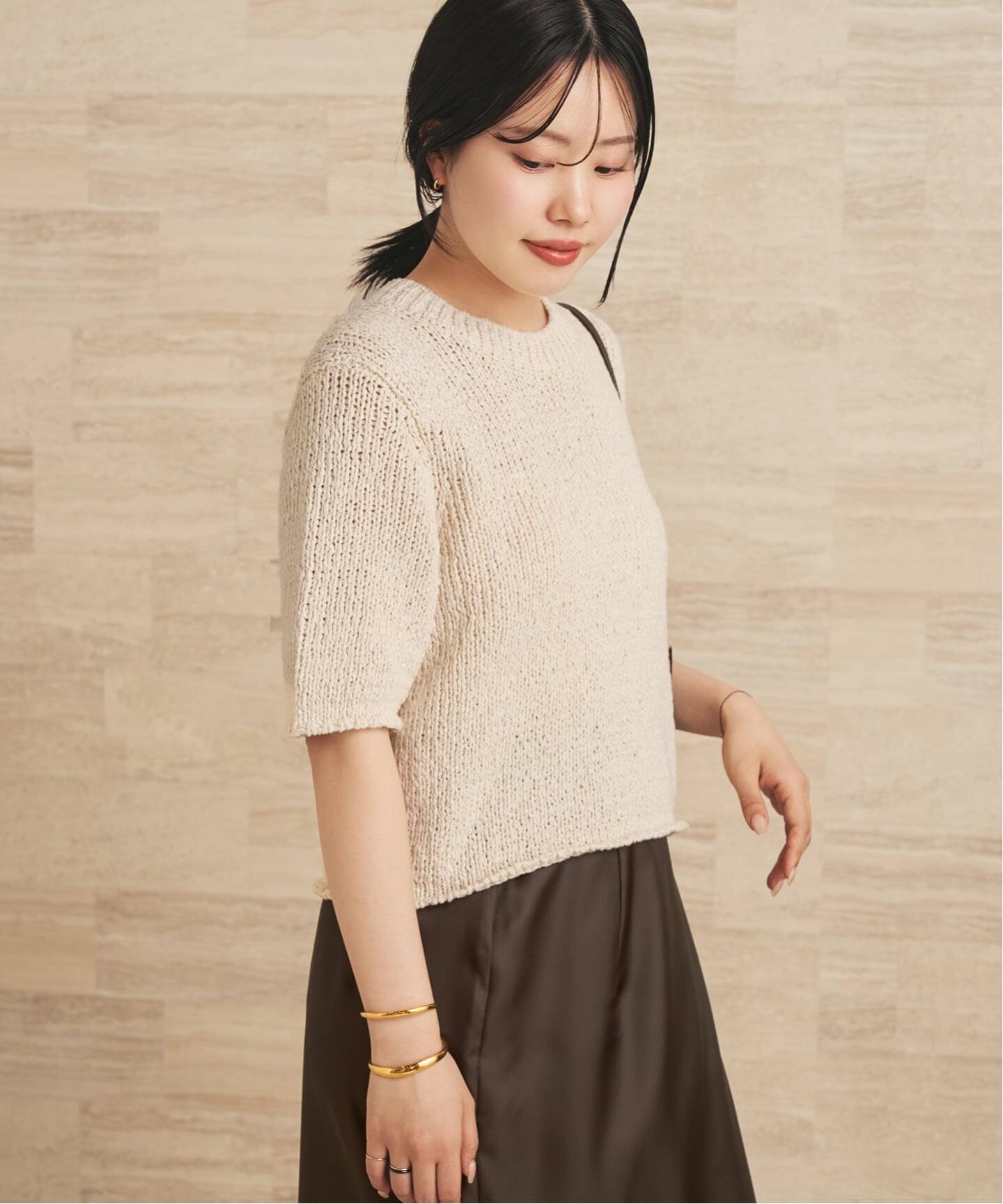 plage Italian Yarn タンク Italian yarn CO half ニット（ニット/セーター）｜Plage（プラージュ